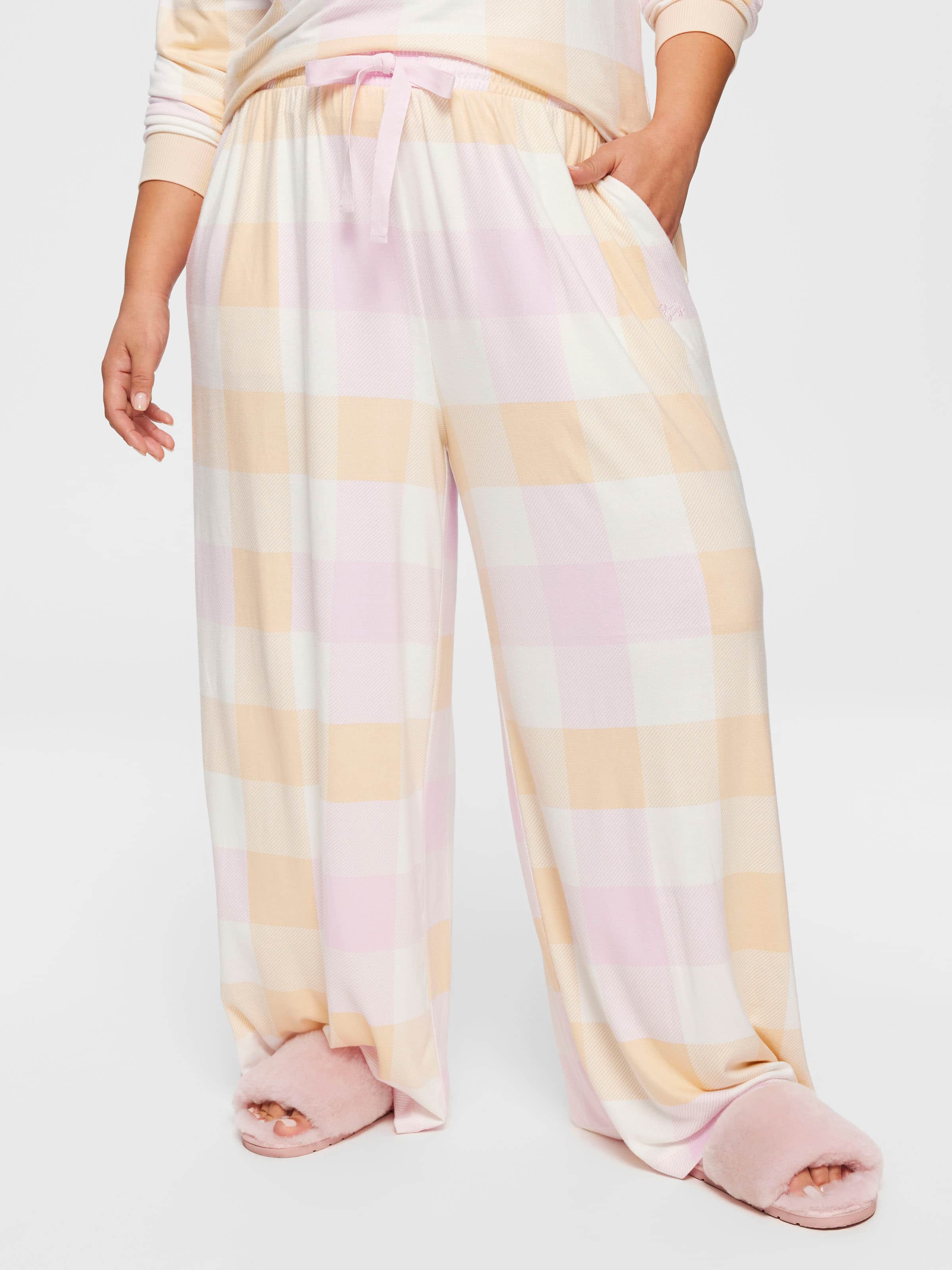 P.A. Plus Buffalo Plush Wide Leg Pj Bottom