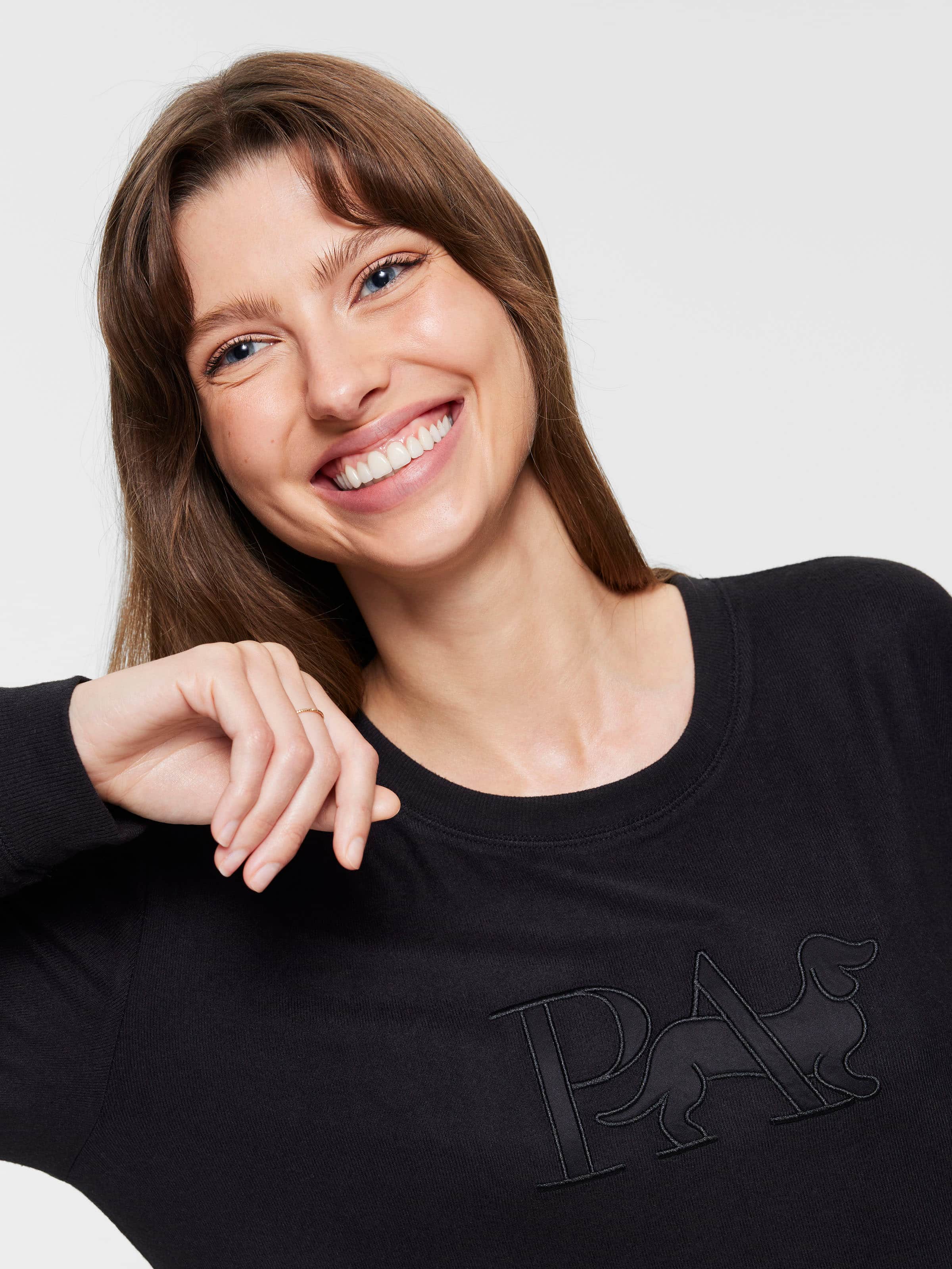 Black Plush Sweater Top