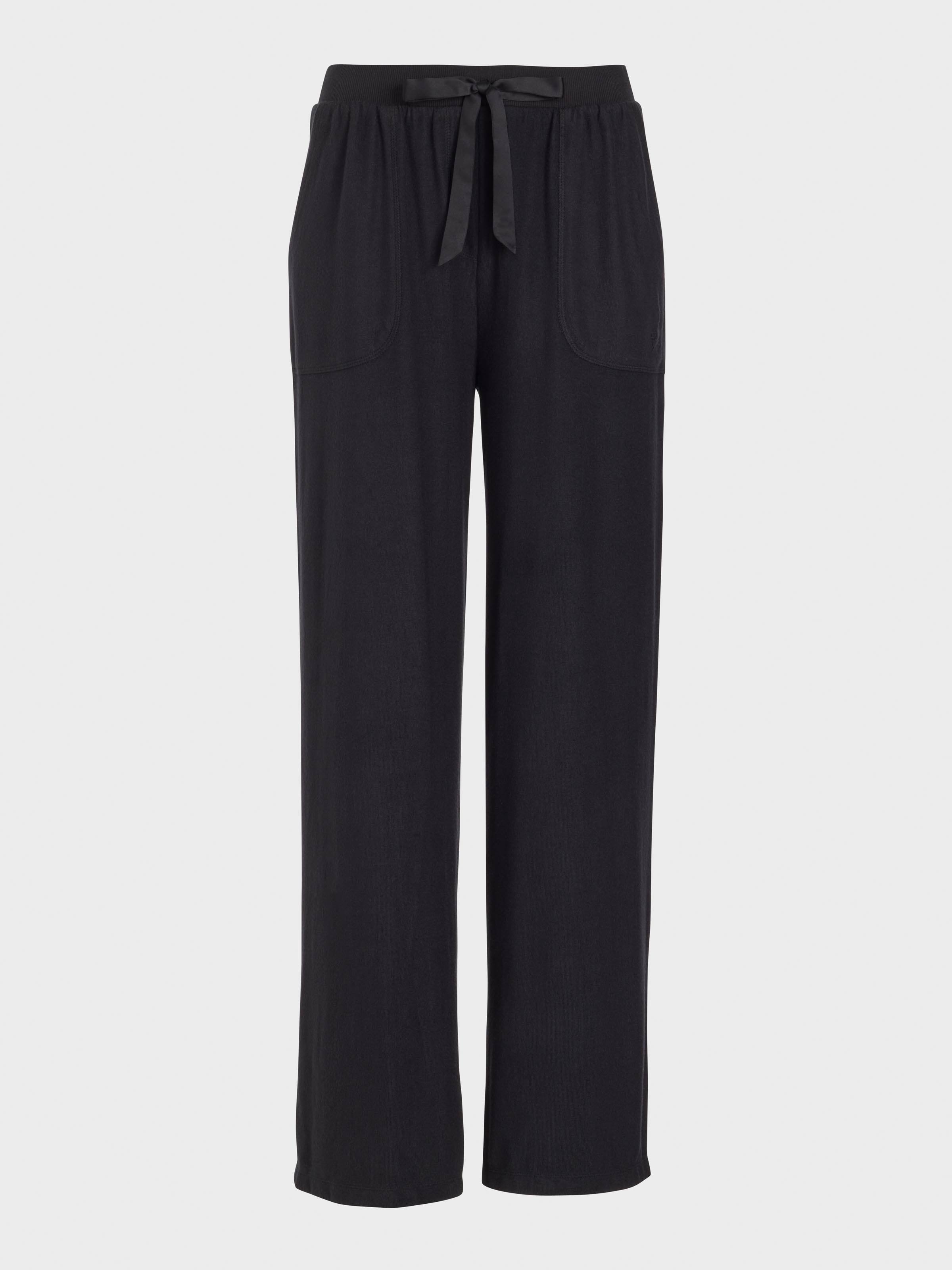Image for Black Plush Wide Leg Pj Bottom from Peter Alexander
