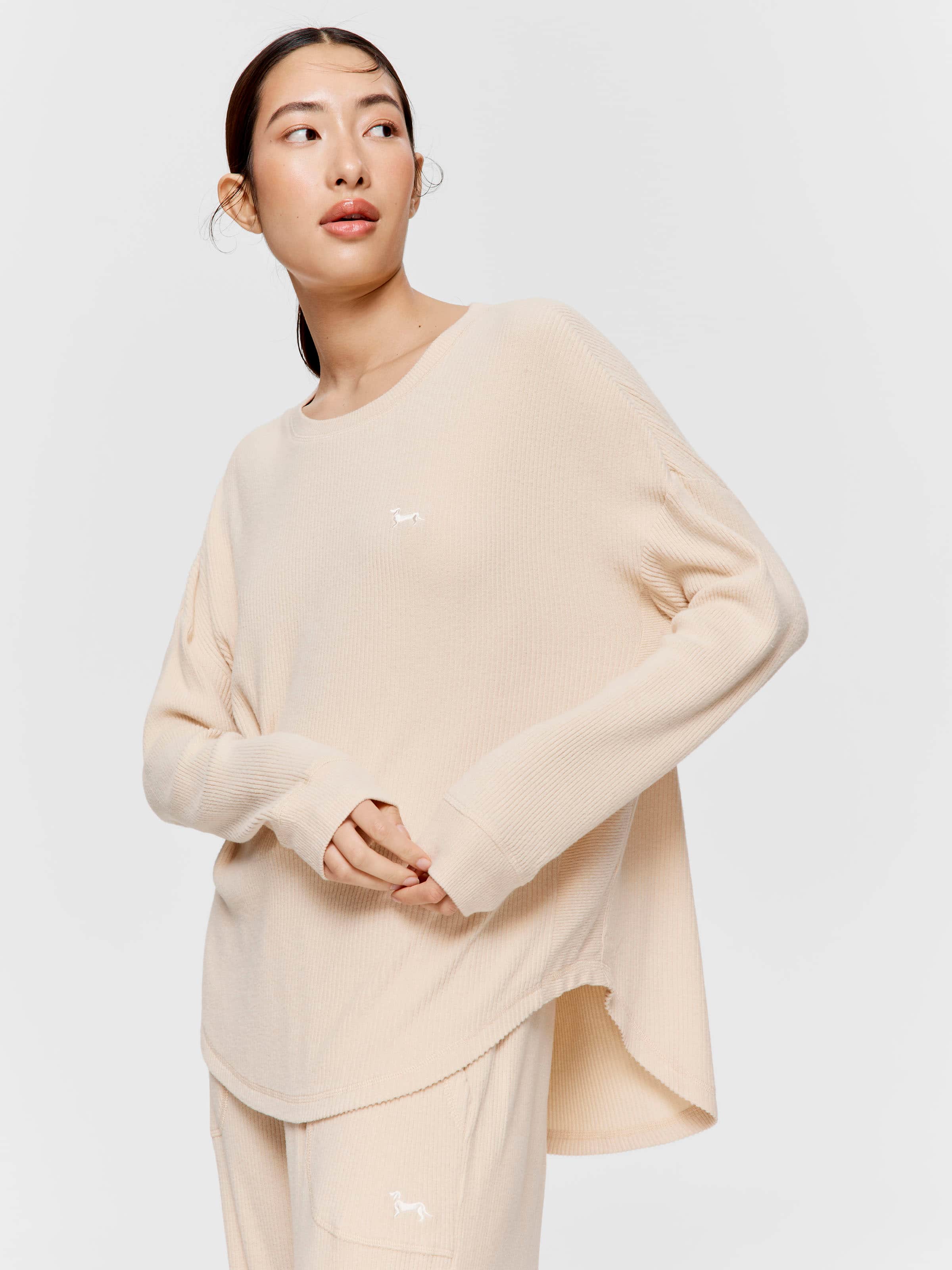 Caramel Rib Sweater Top
