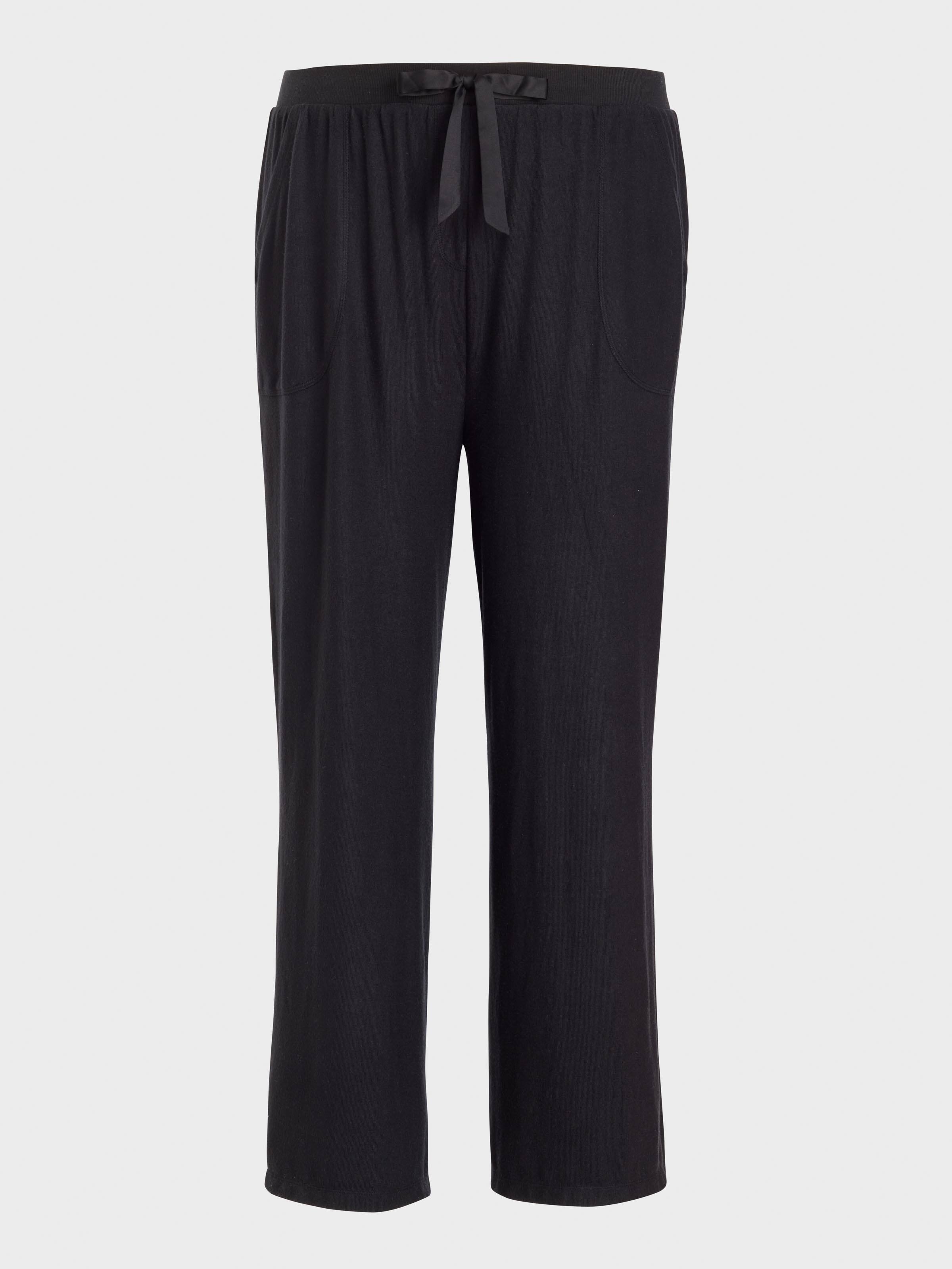 Image for P.A. Plus Black Plush Wide Leg Pj Bottom from Peter Alexander