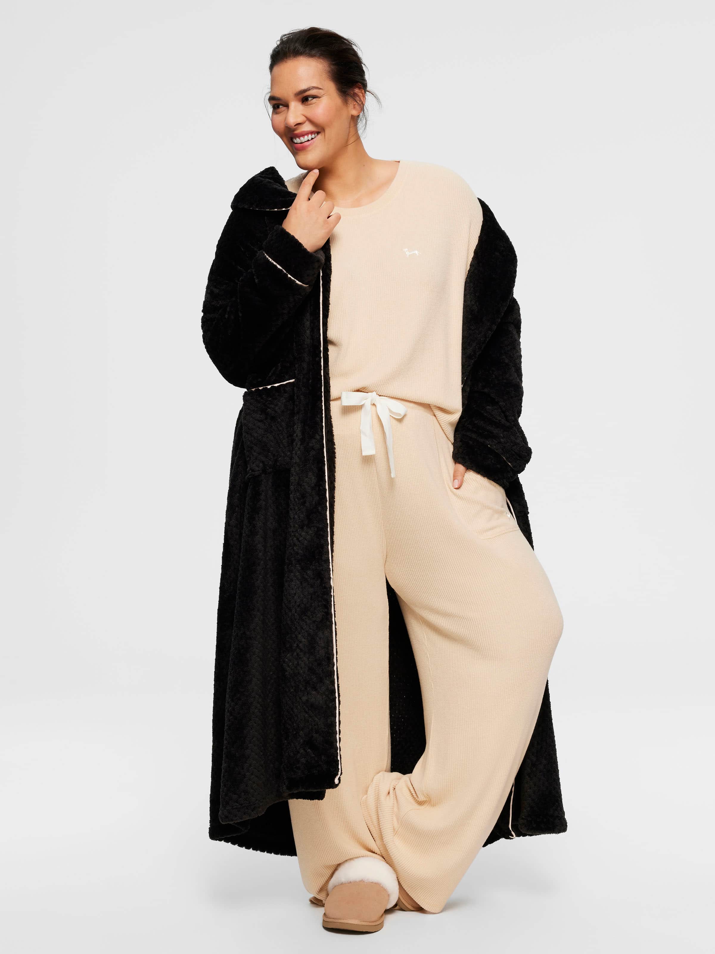 P.A. Plus Caramel Rib Wide Leg Pj Bottom