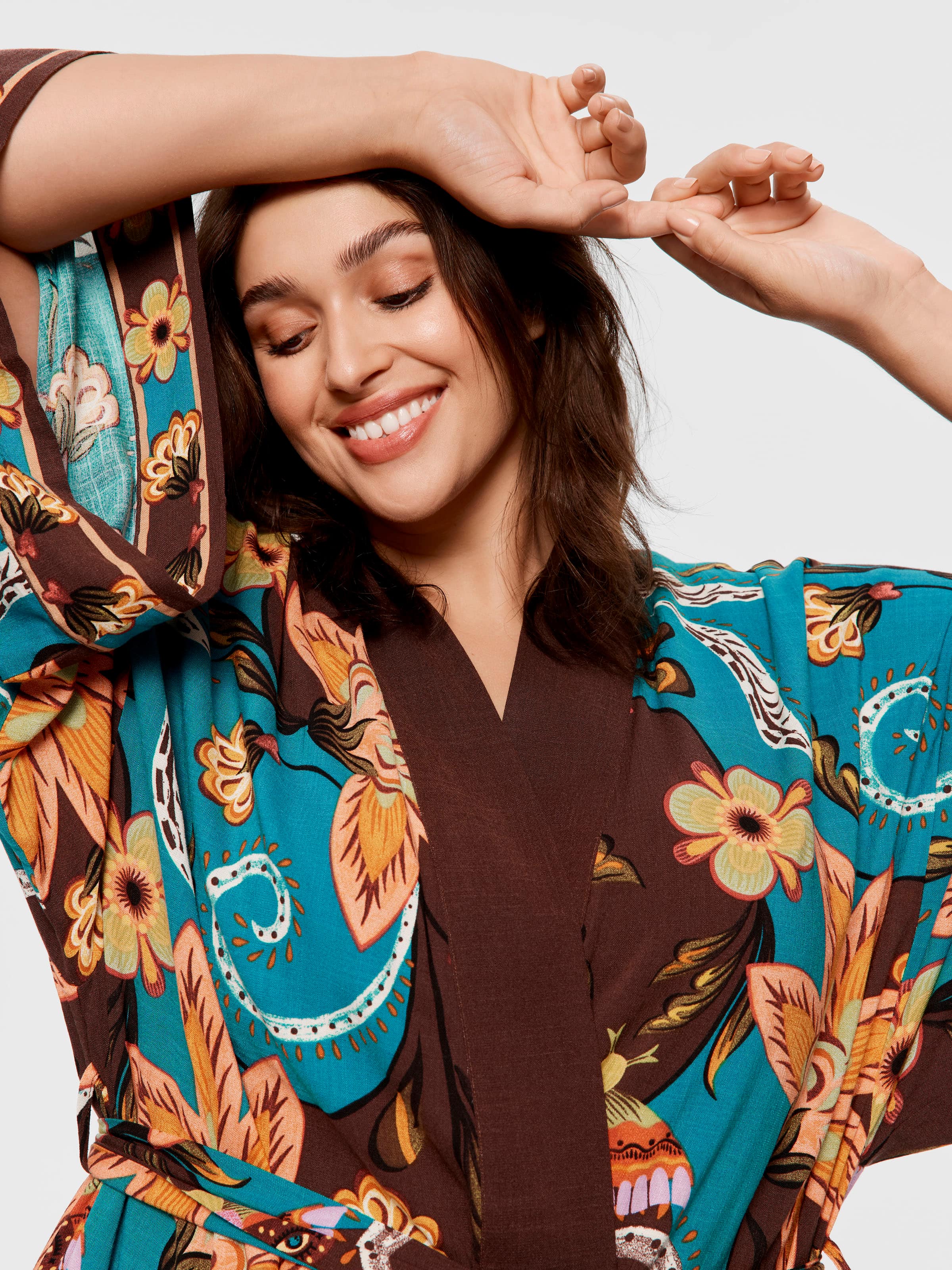 P.A. Plus Wallpaper Kimono Dressing Gown