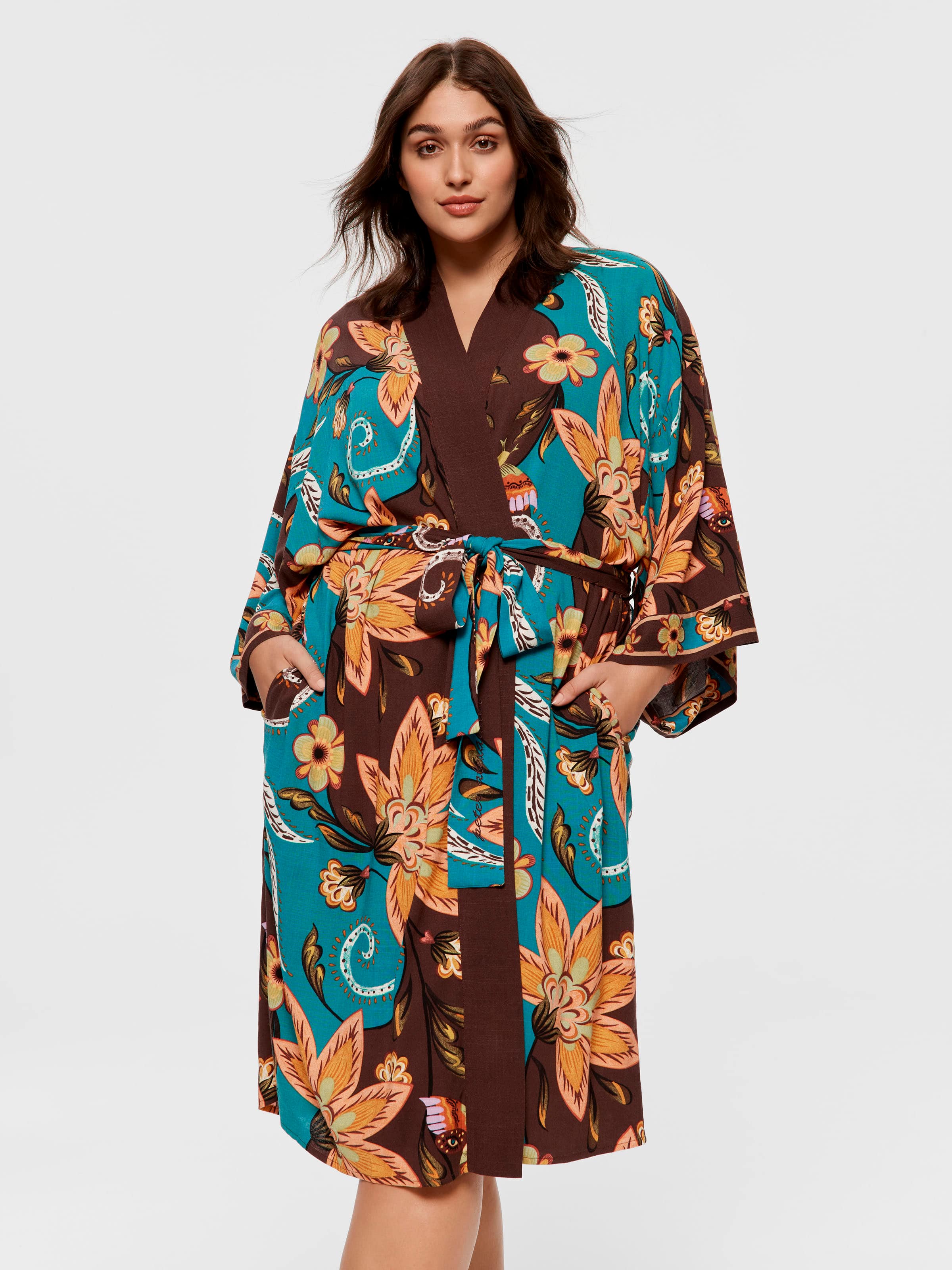 P.A. Plus Wallpaper Kimono Dressing Gown
