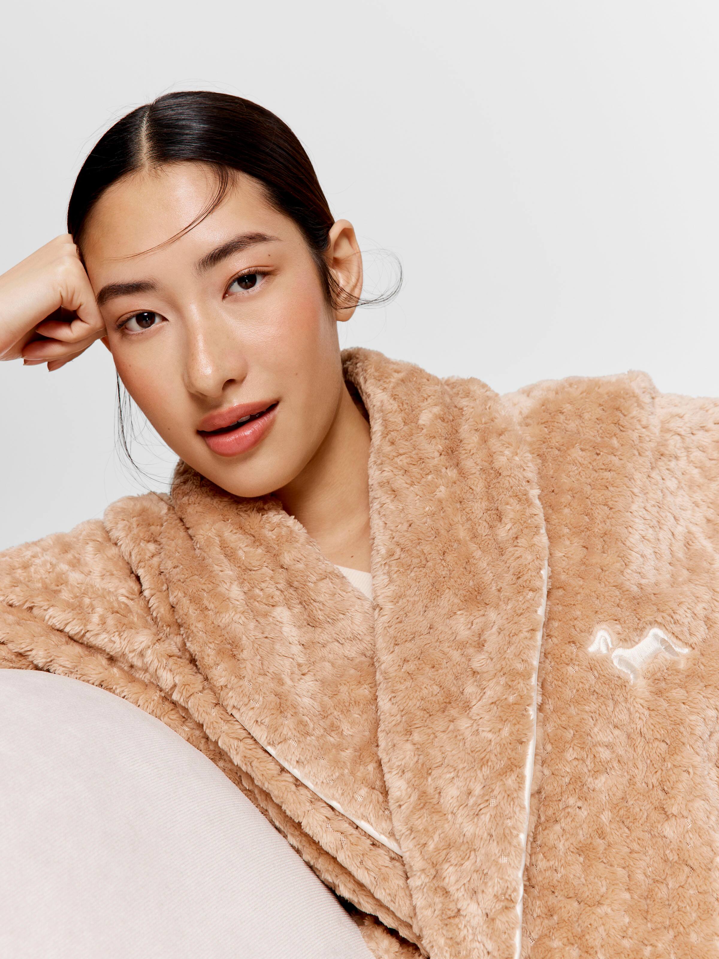 Caramel Jacquard Dressing Gown