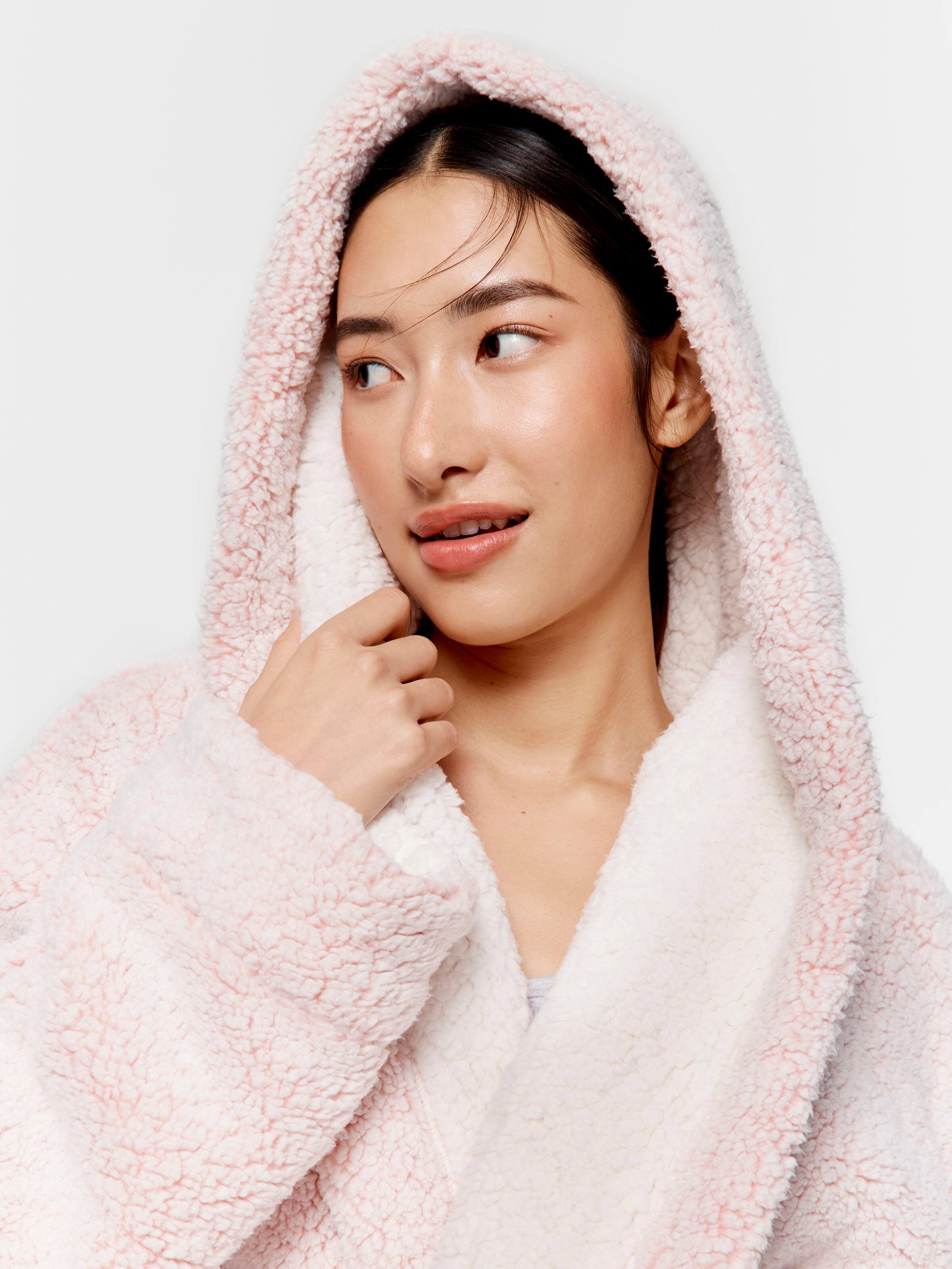 Sherpa Hooded Dressing Gown