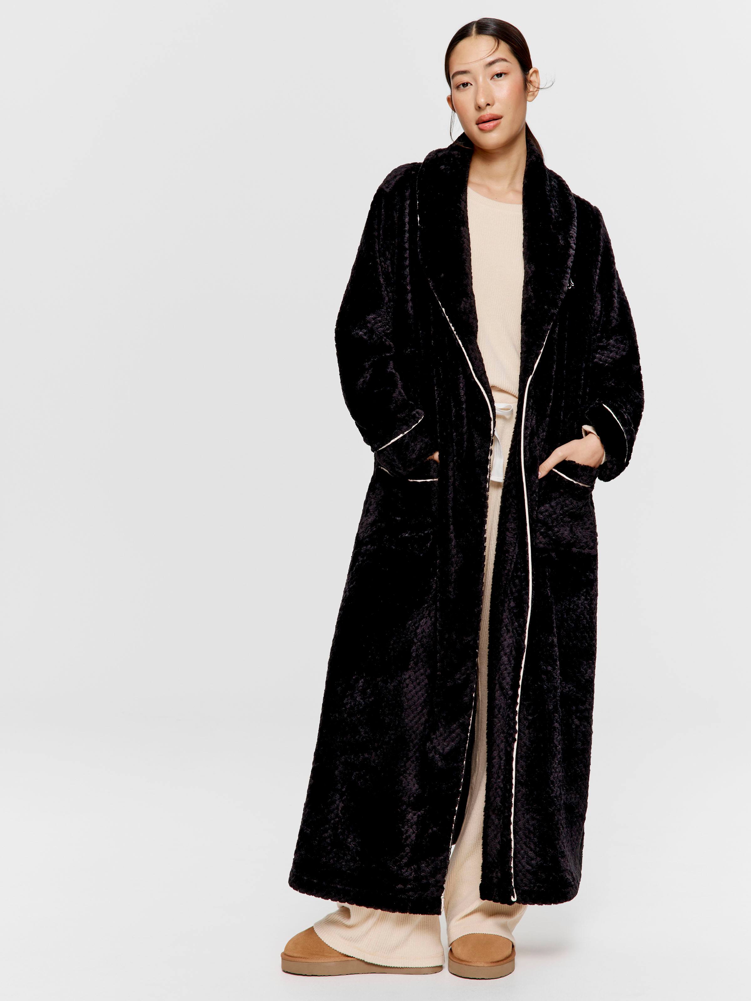 Black Jacquard Long Gown