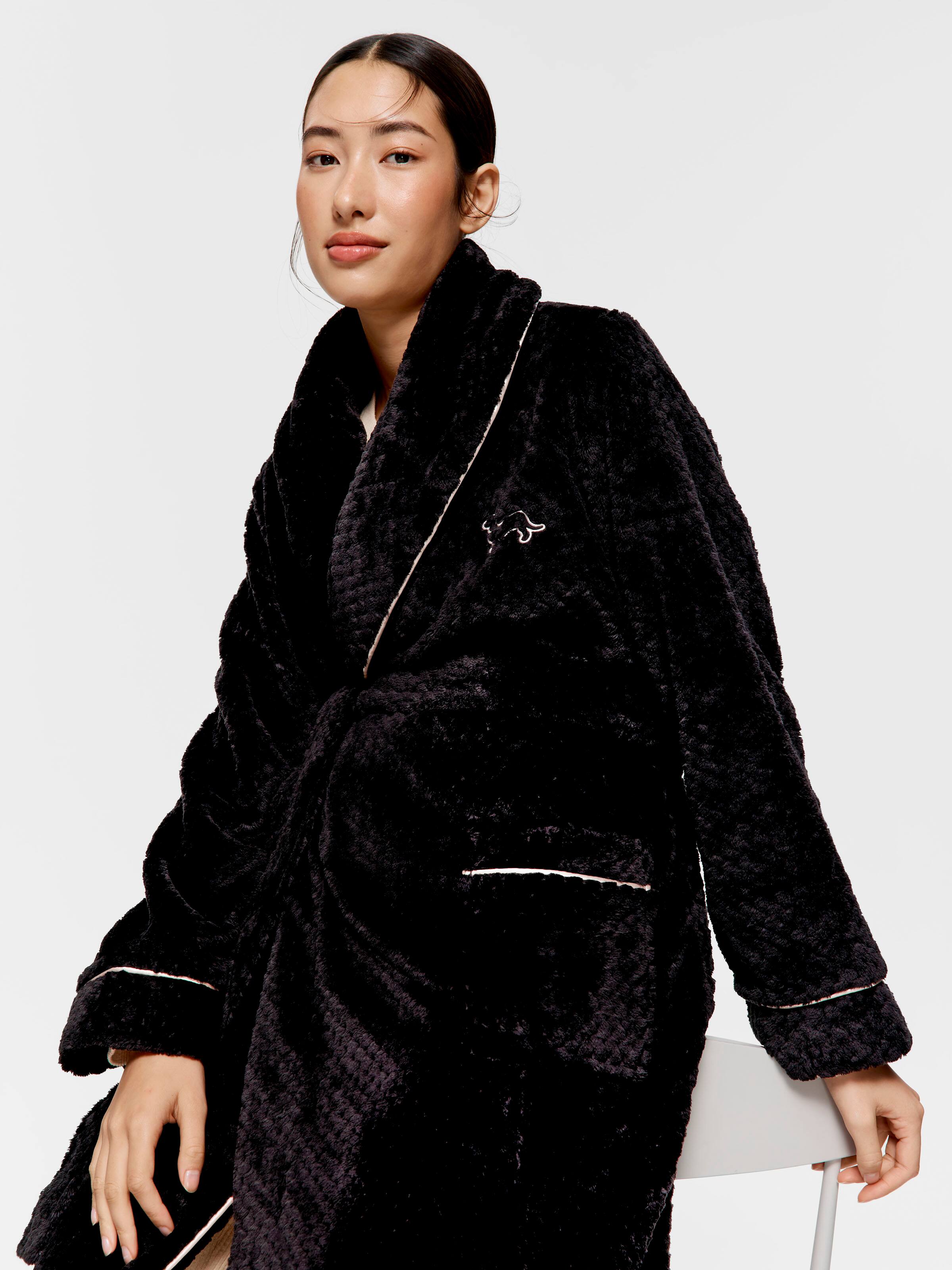 Black Jacquard Long Gown