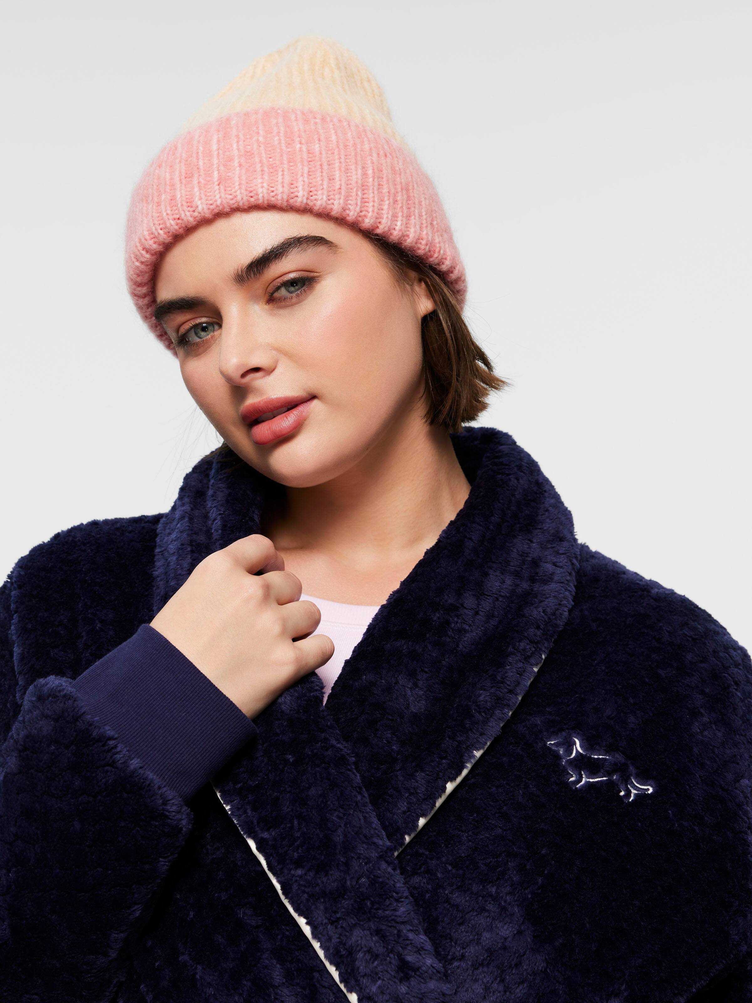 P.A. Plus Navy Jacquard Dressing Gown