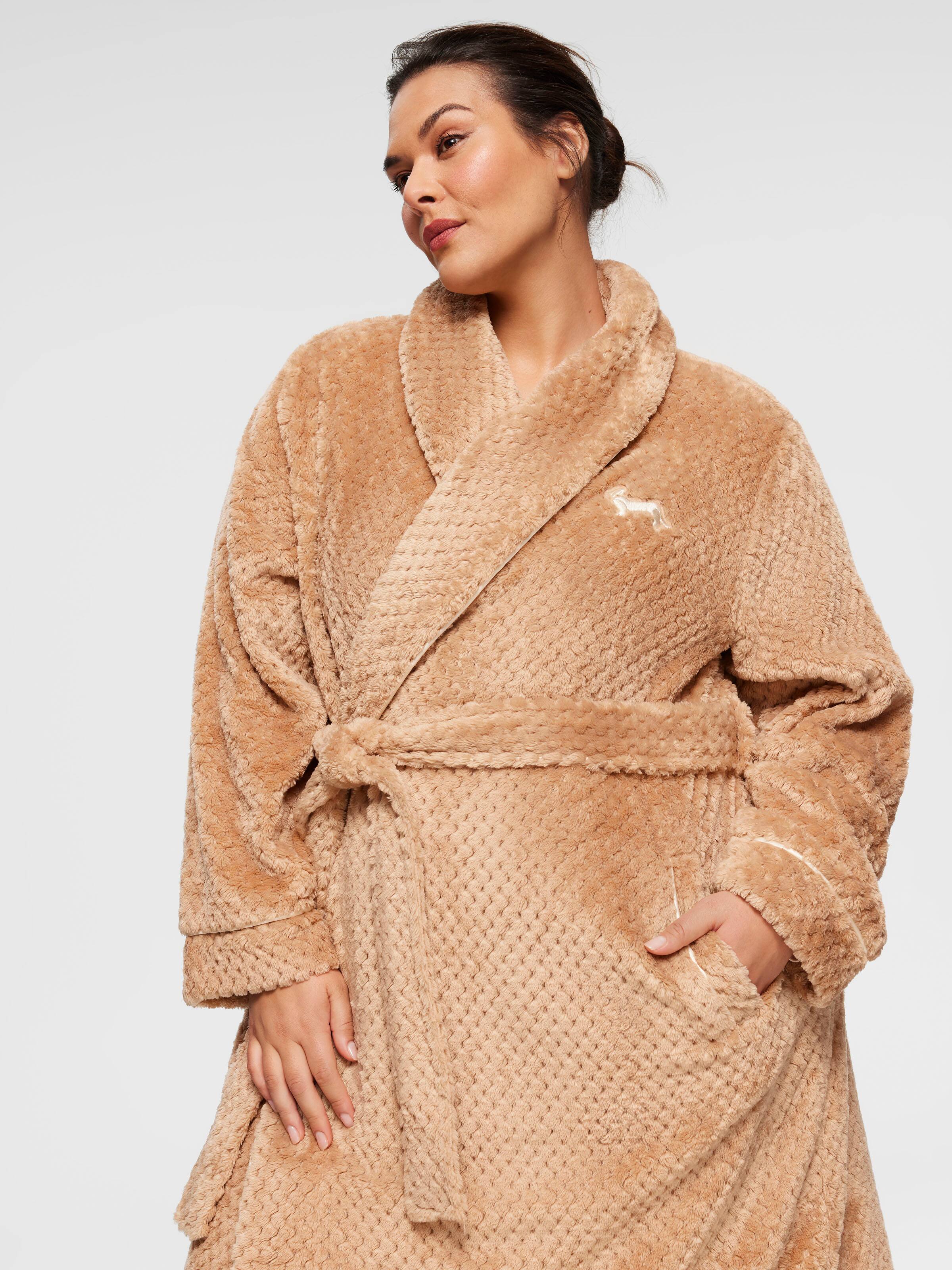 P.A. Plus Caramel Jacquard Dressing Gown