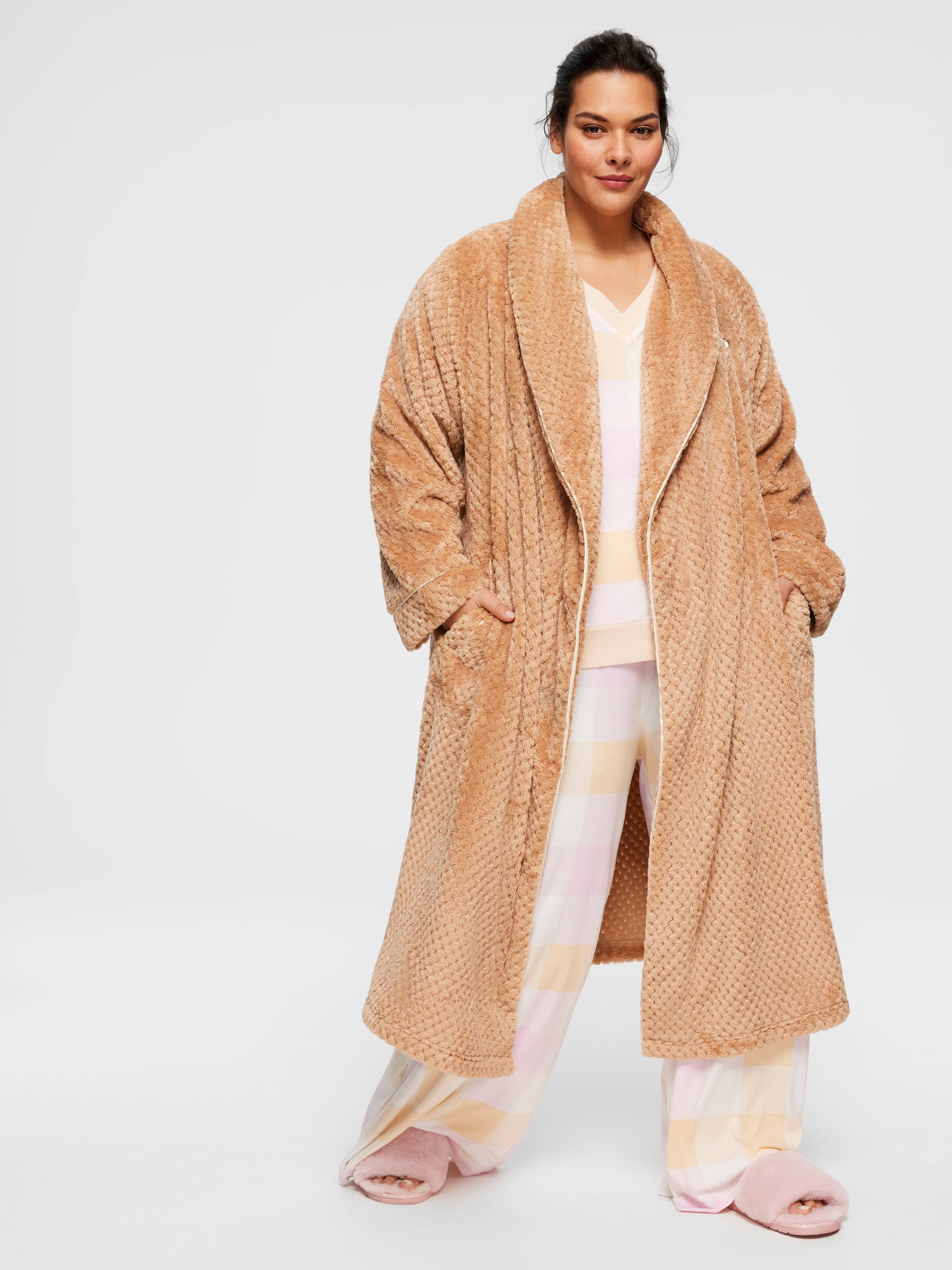 P.A. Plus Caramel Jacquard Dressing Gown