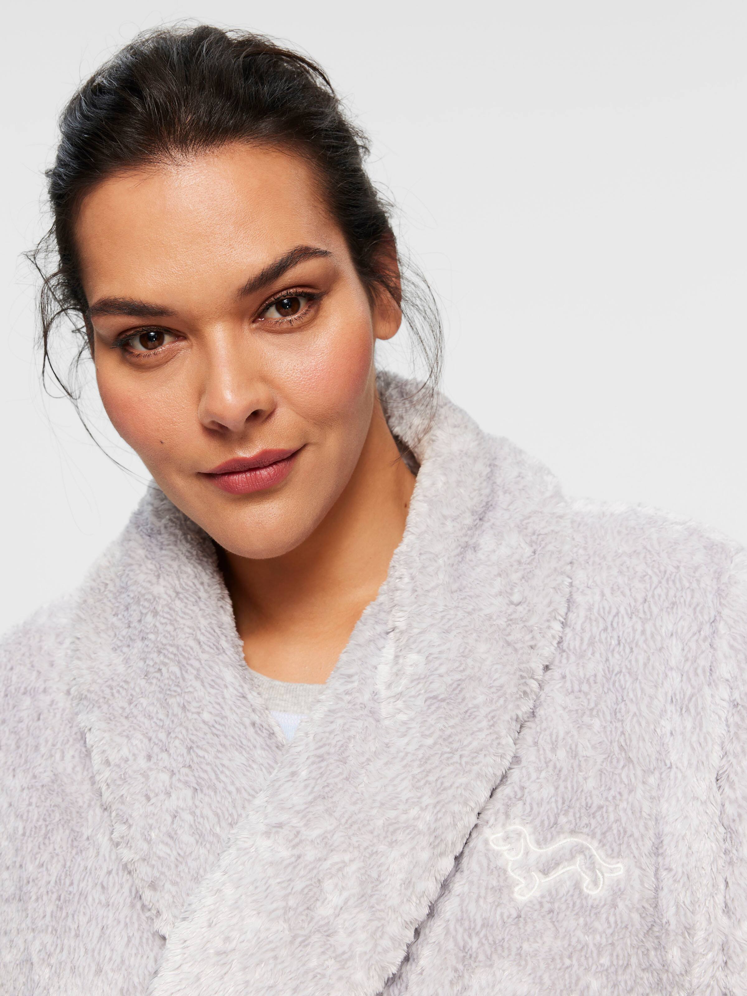 Image for P.A. Plus Grey Jacquard Dressing Gown from Peter Alexander