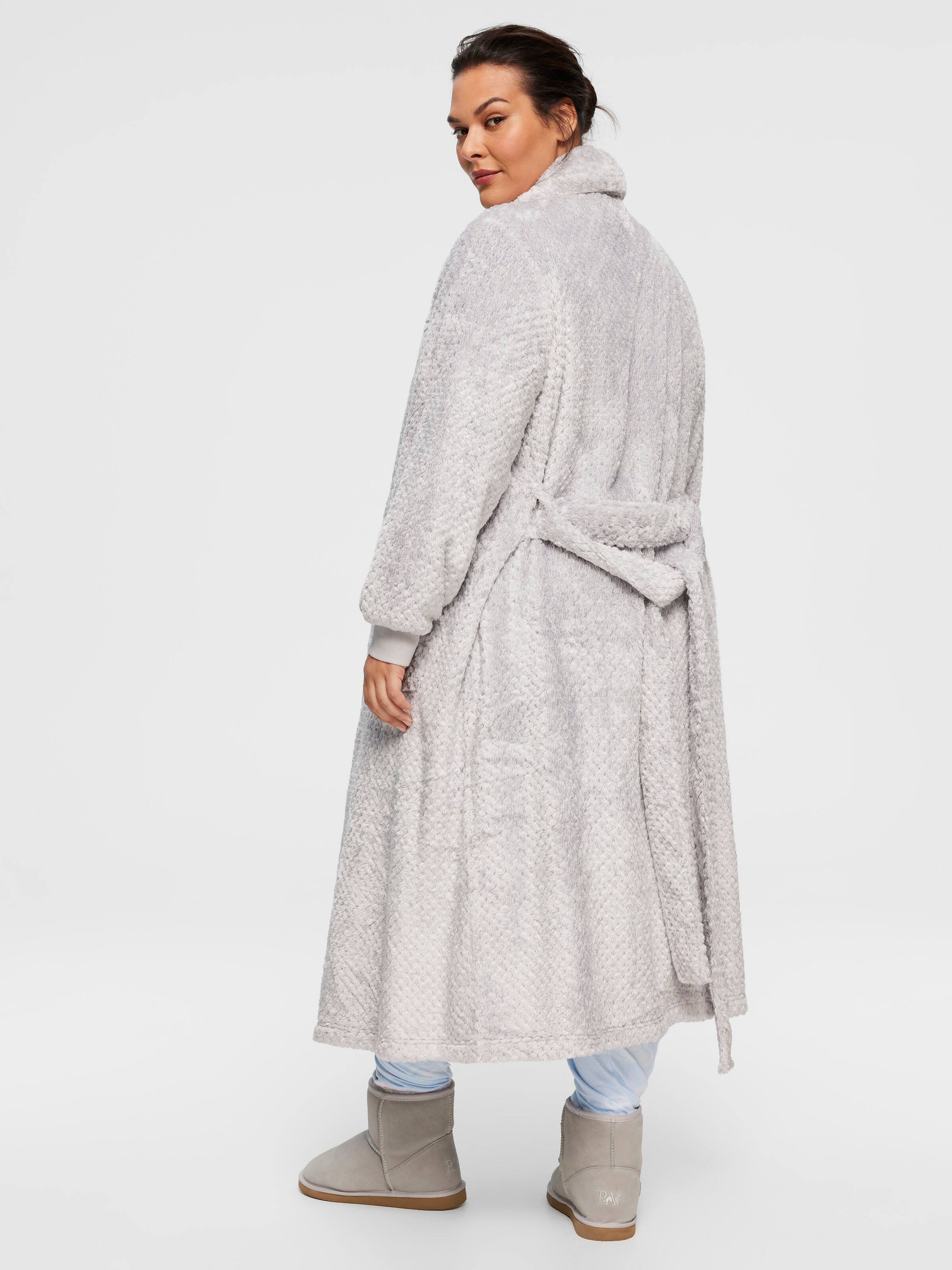 Image for P.A. Plus Grey Jacquard Dressing Gown from Peter Alexander