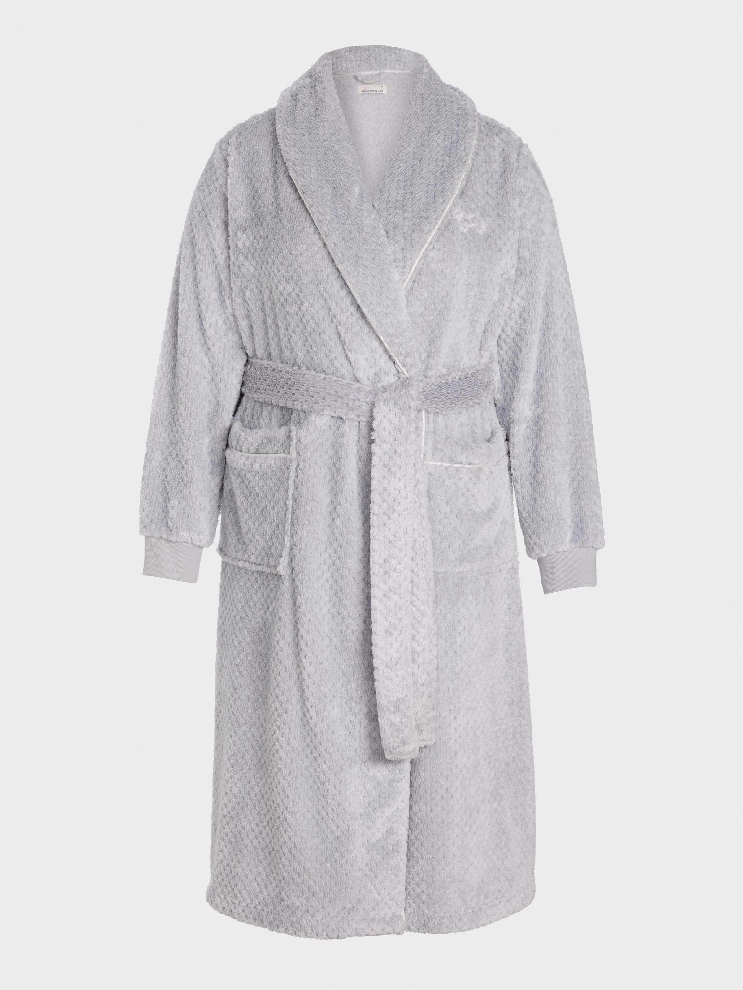 Image for P.A. Plus Grey Jacquard Dressing Gown from Peter Alexander