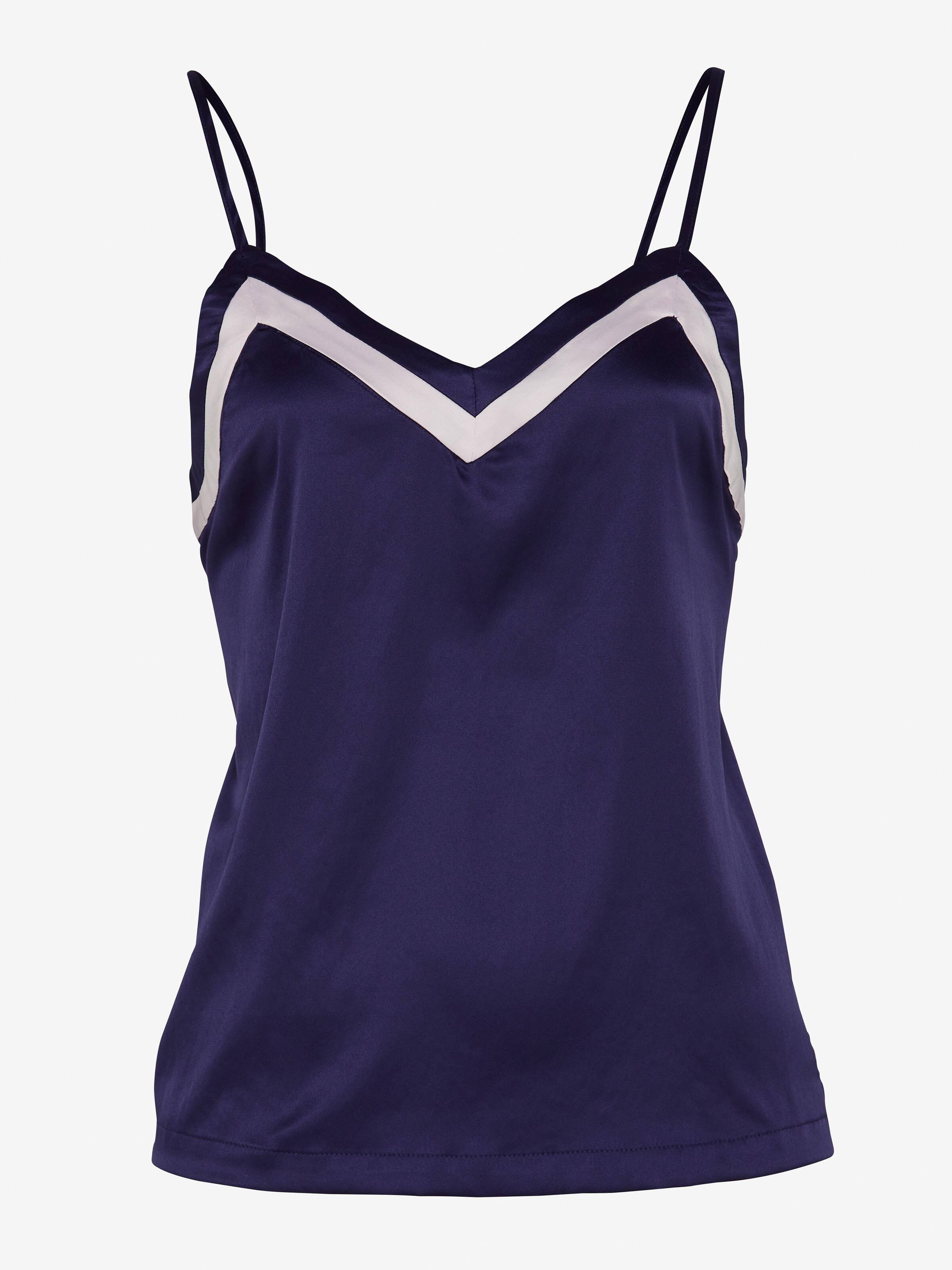 Image for Navy Tux Luxe Satin Cami Top from Peter Alexander