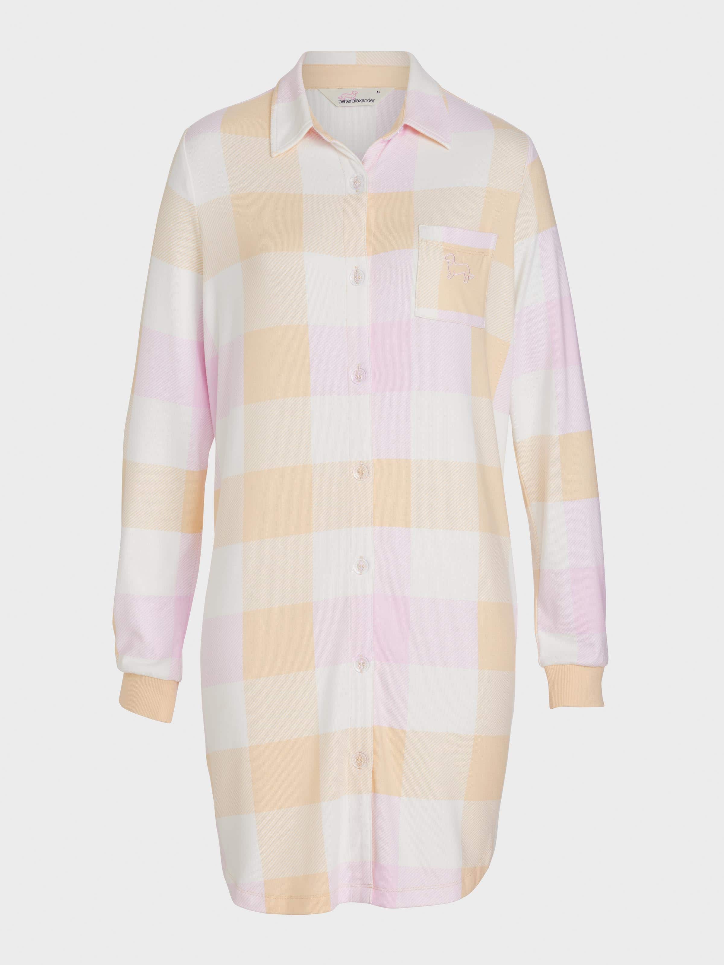 Image for Buffalo Check Plush Long Sleeve Nightshirt from Peter Alexander
