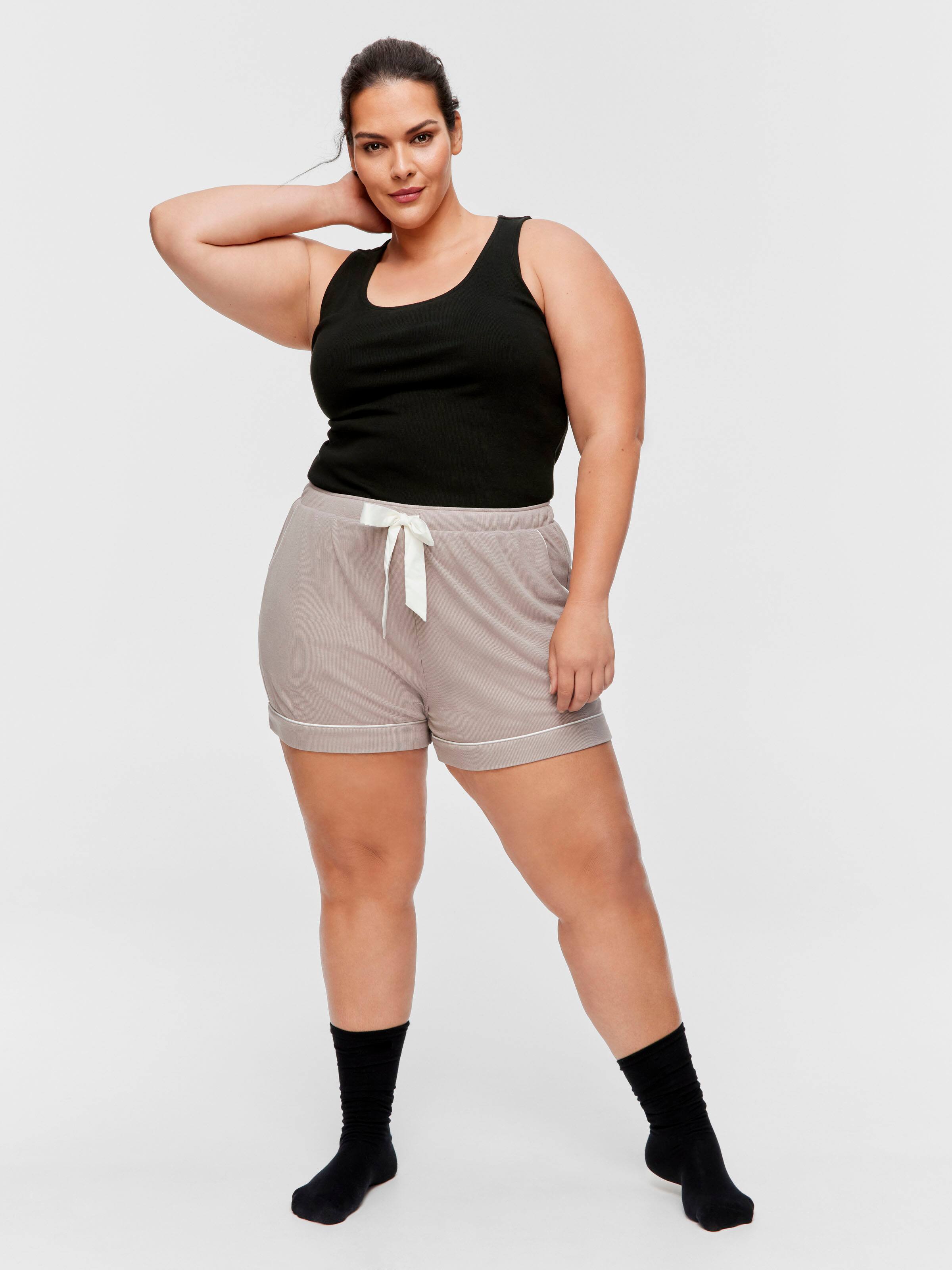 P.A. Plus Stone Bamboo Rib Mid Short