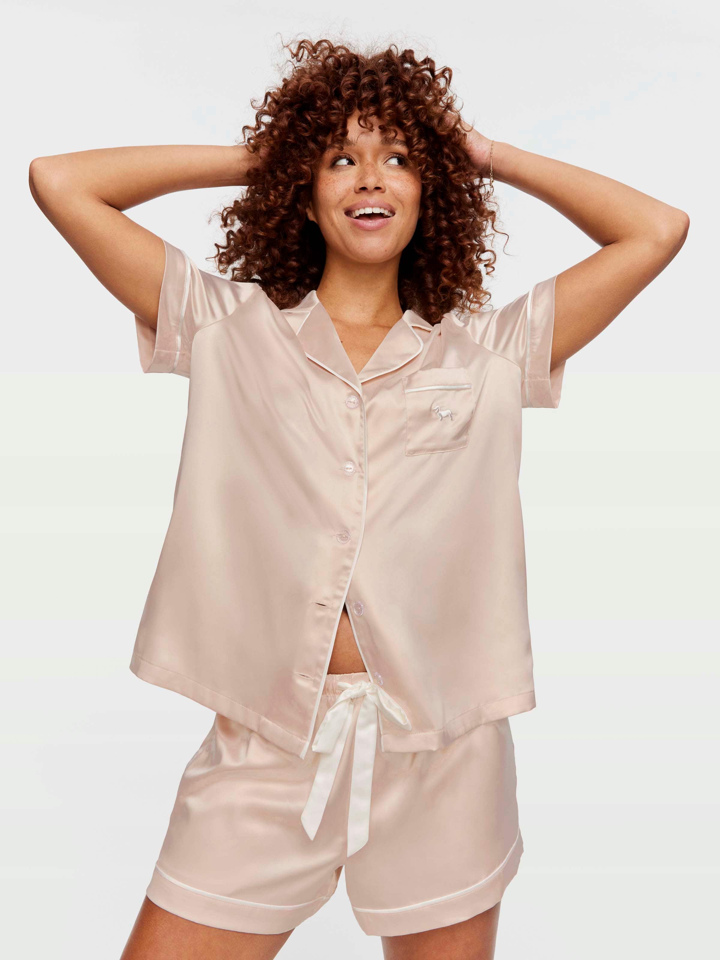 Nude Chic Satin Pj Set