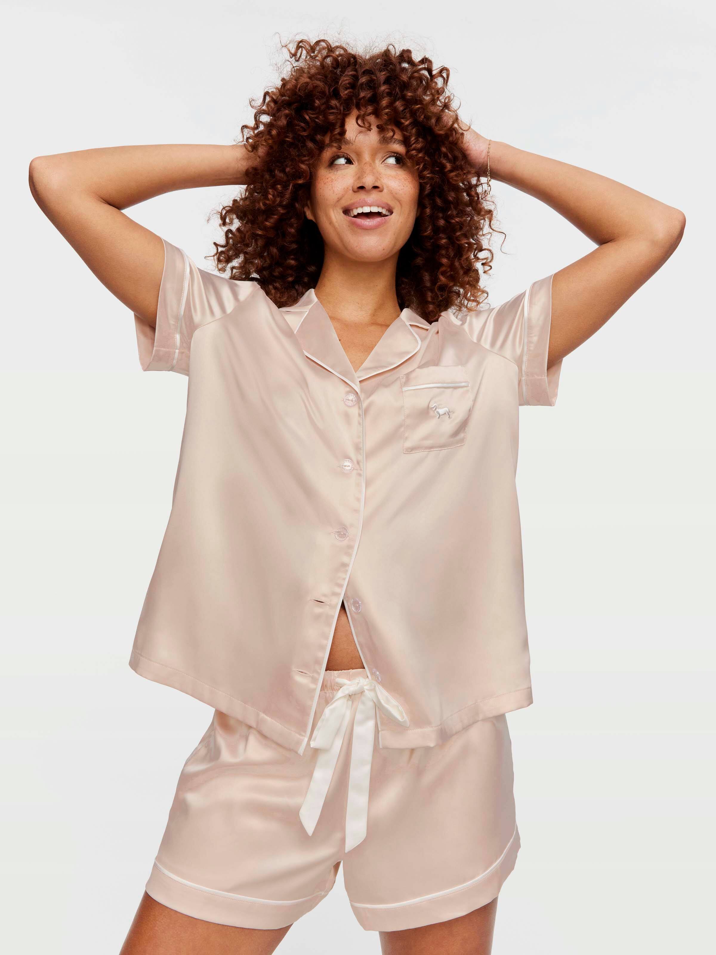 Nude Chic Satin Pj Set