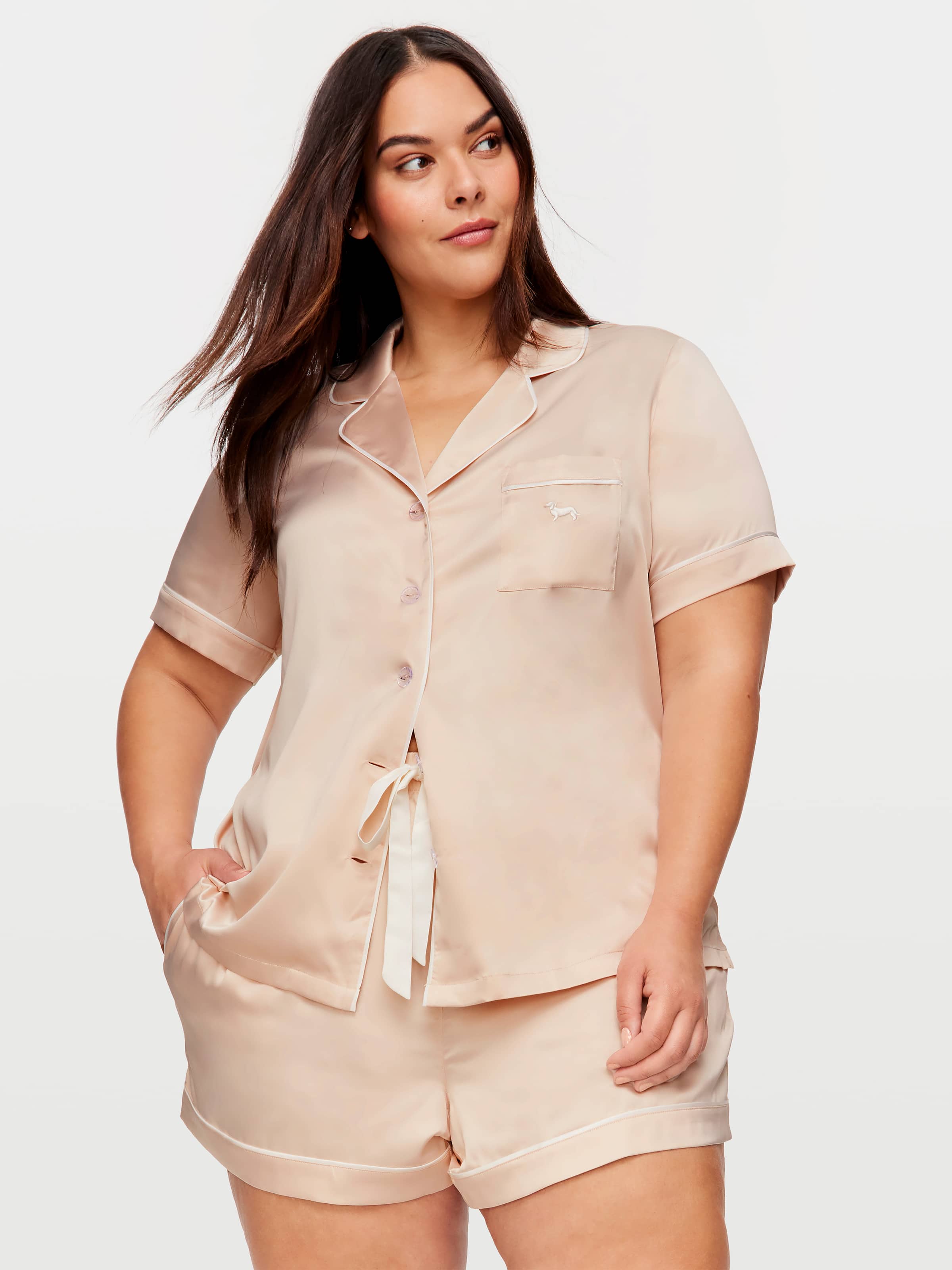 Image for P.A. Plus Nude Chic Satin Pj Set from Peter Alexander