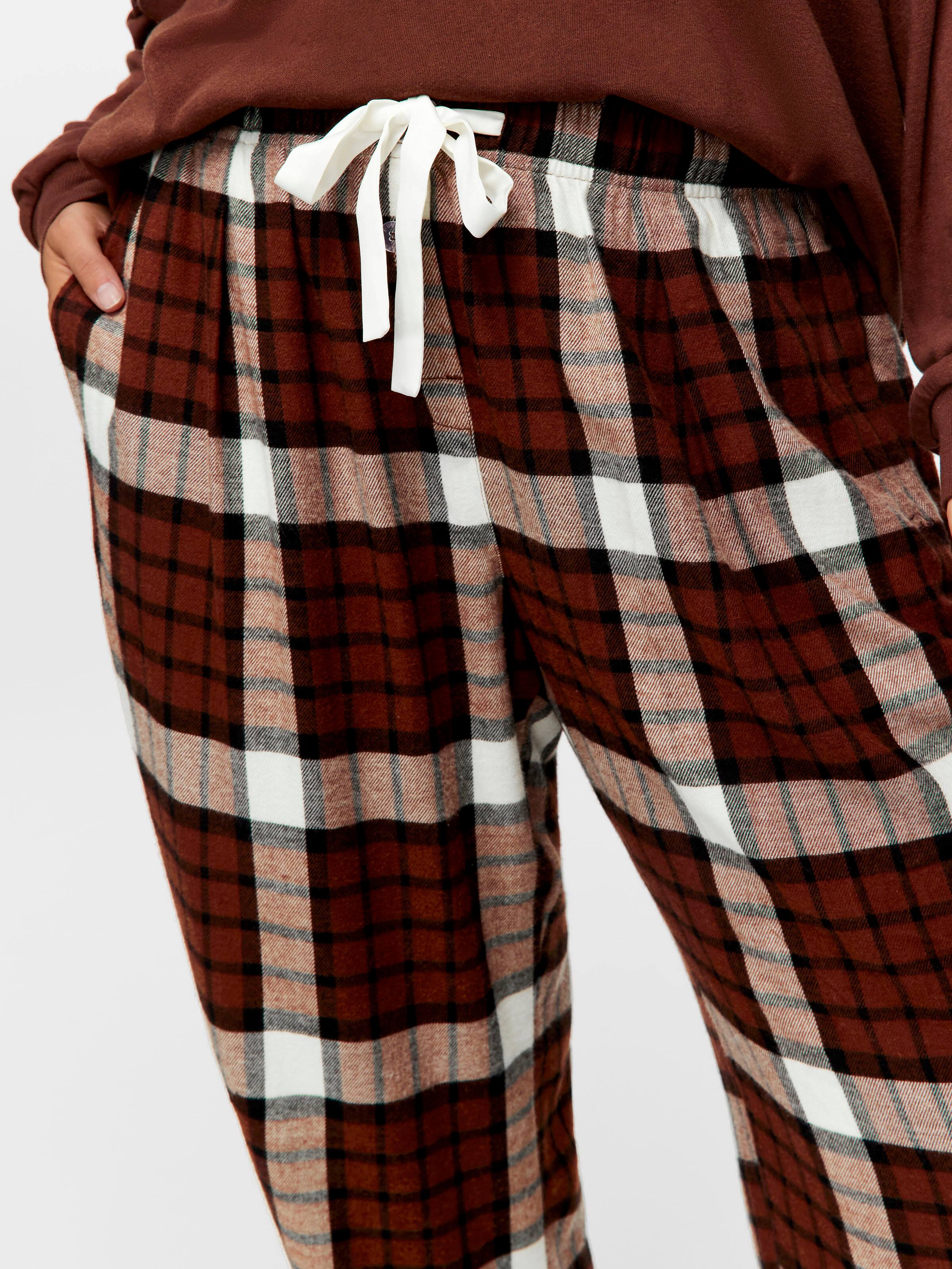 P.A. Plus Choc Drape Bamboo Flannelette Pj Bottom