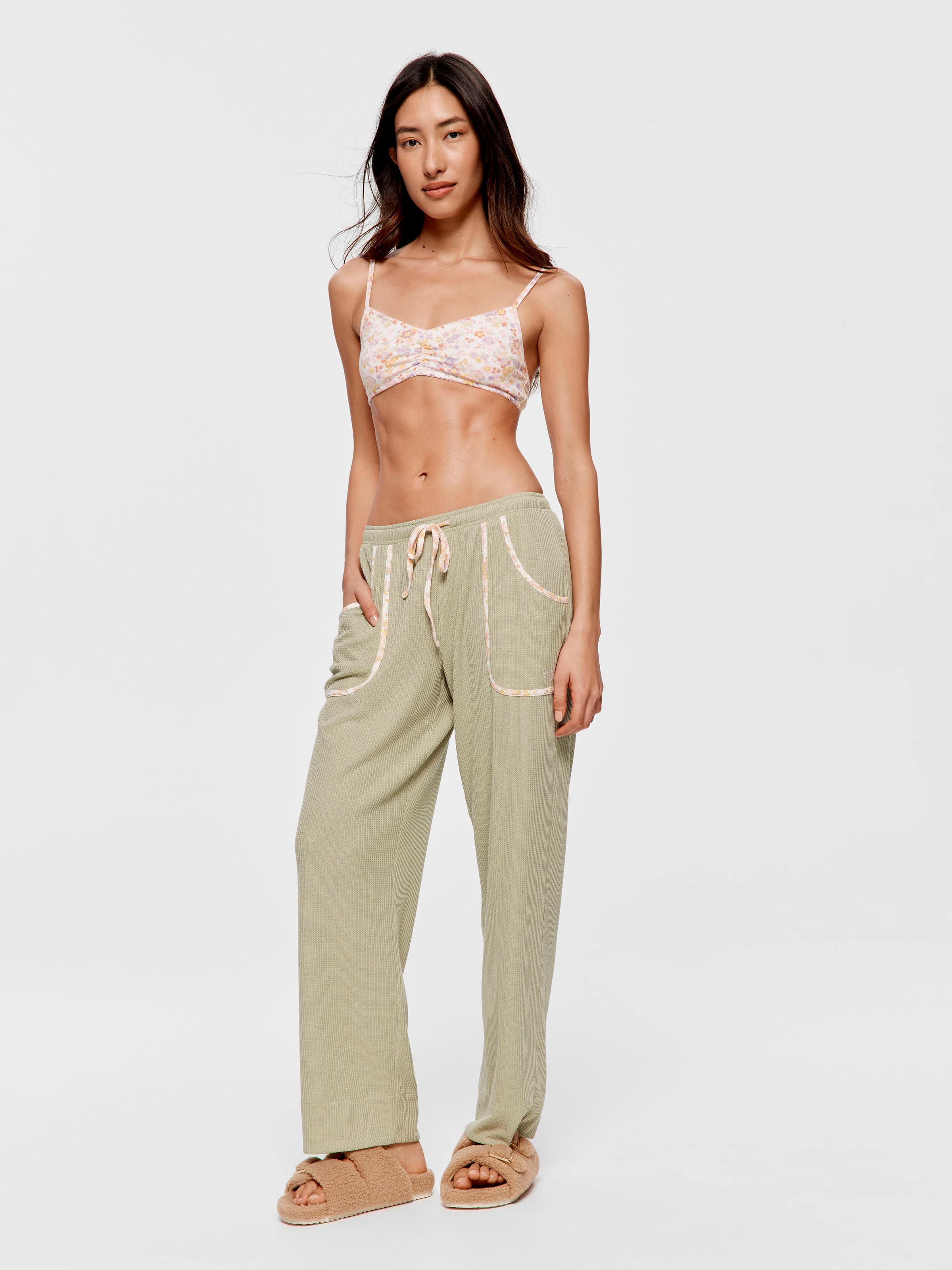Waffle Straight Leg Pj Bottom