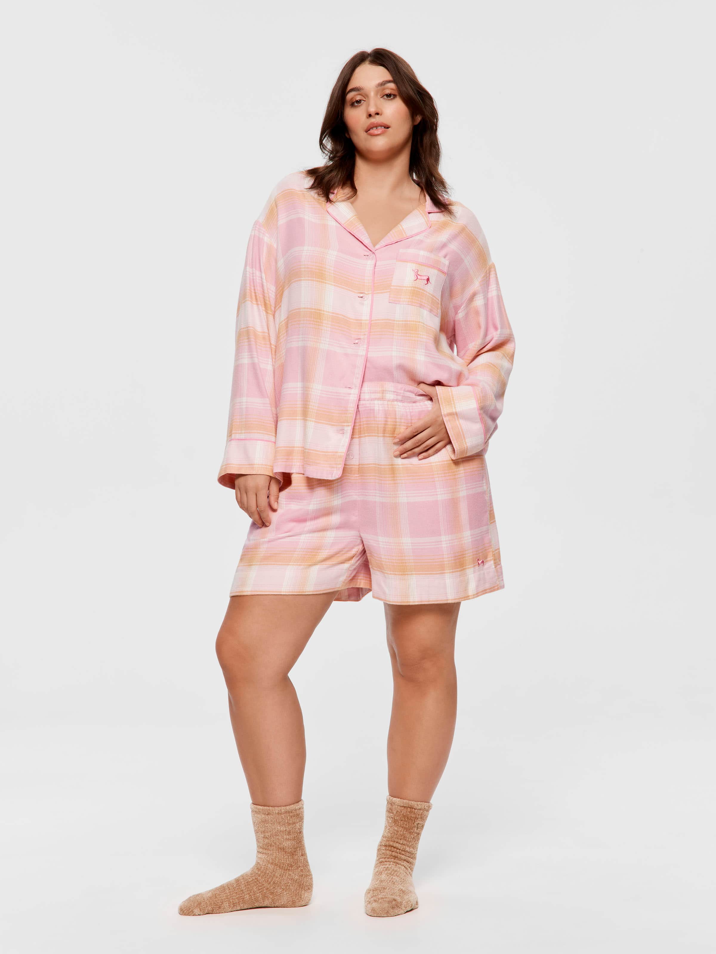 P.A. Plus Pink Check Short
