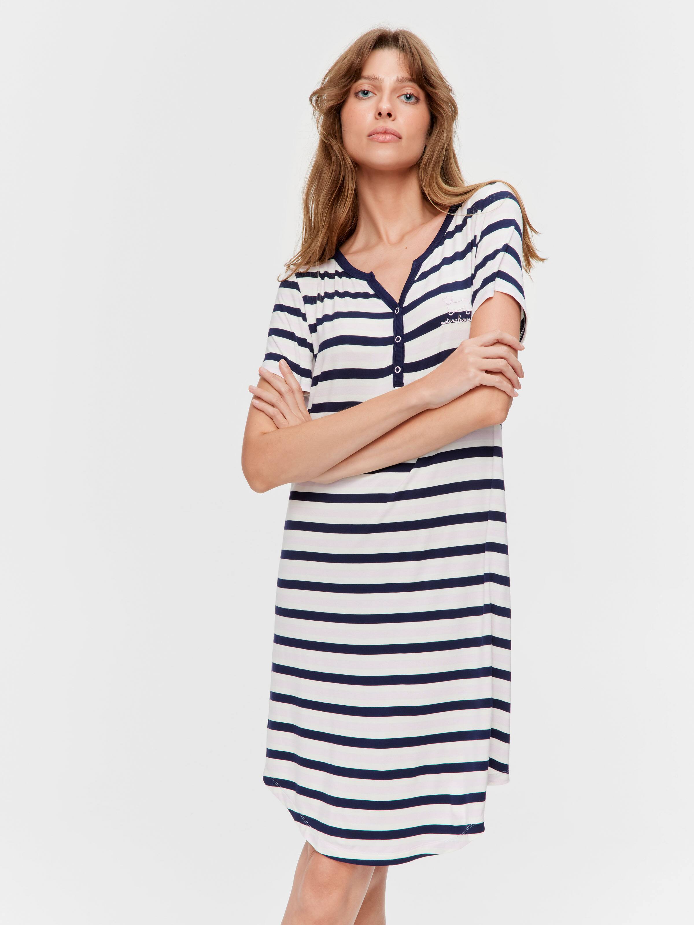 Stripe Henley Nightdress