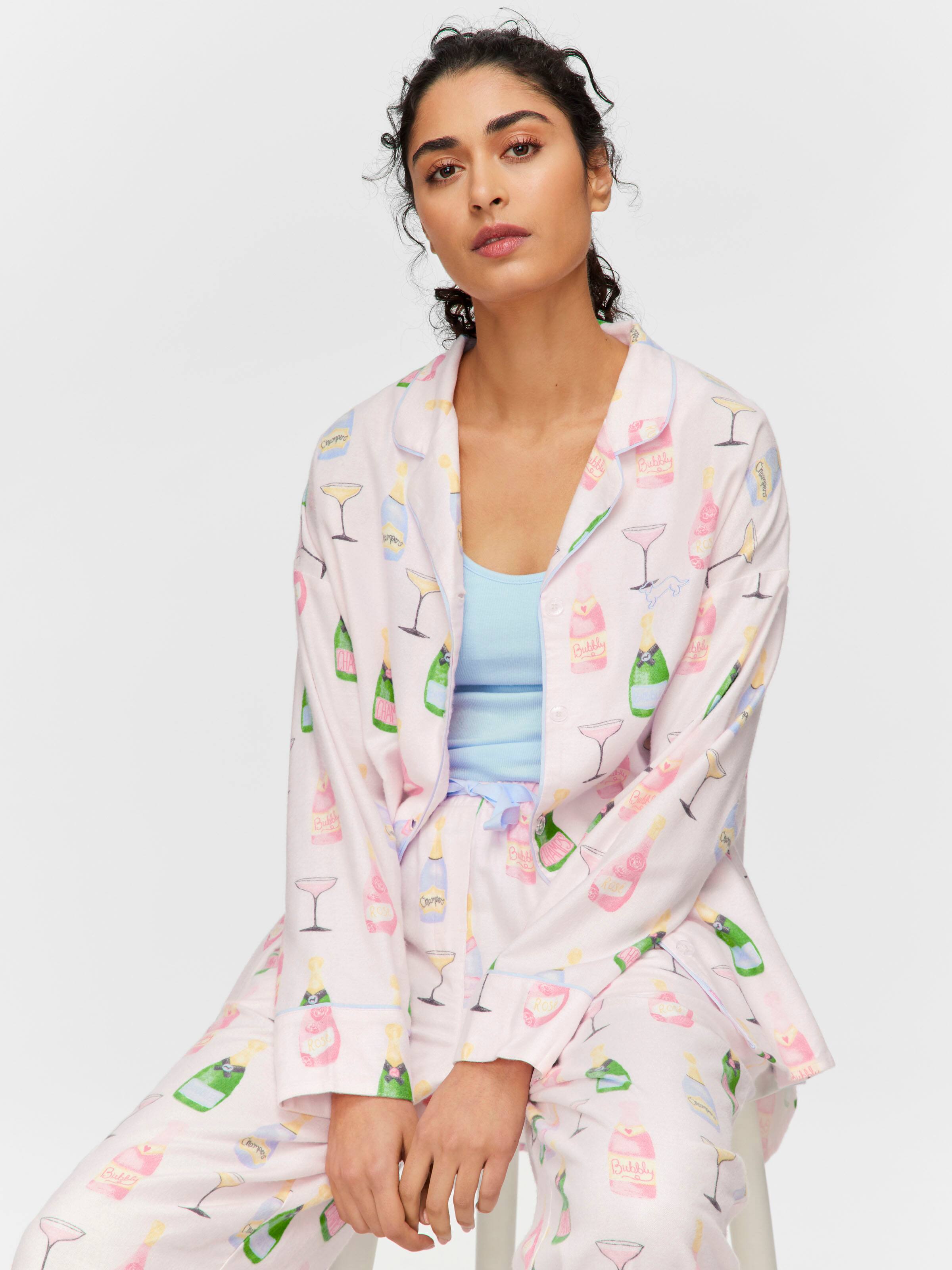 Champagne Bamboo Flannelette Pj Set