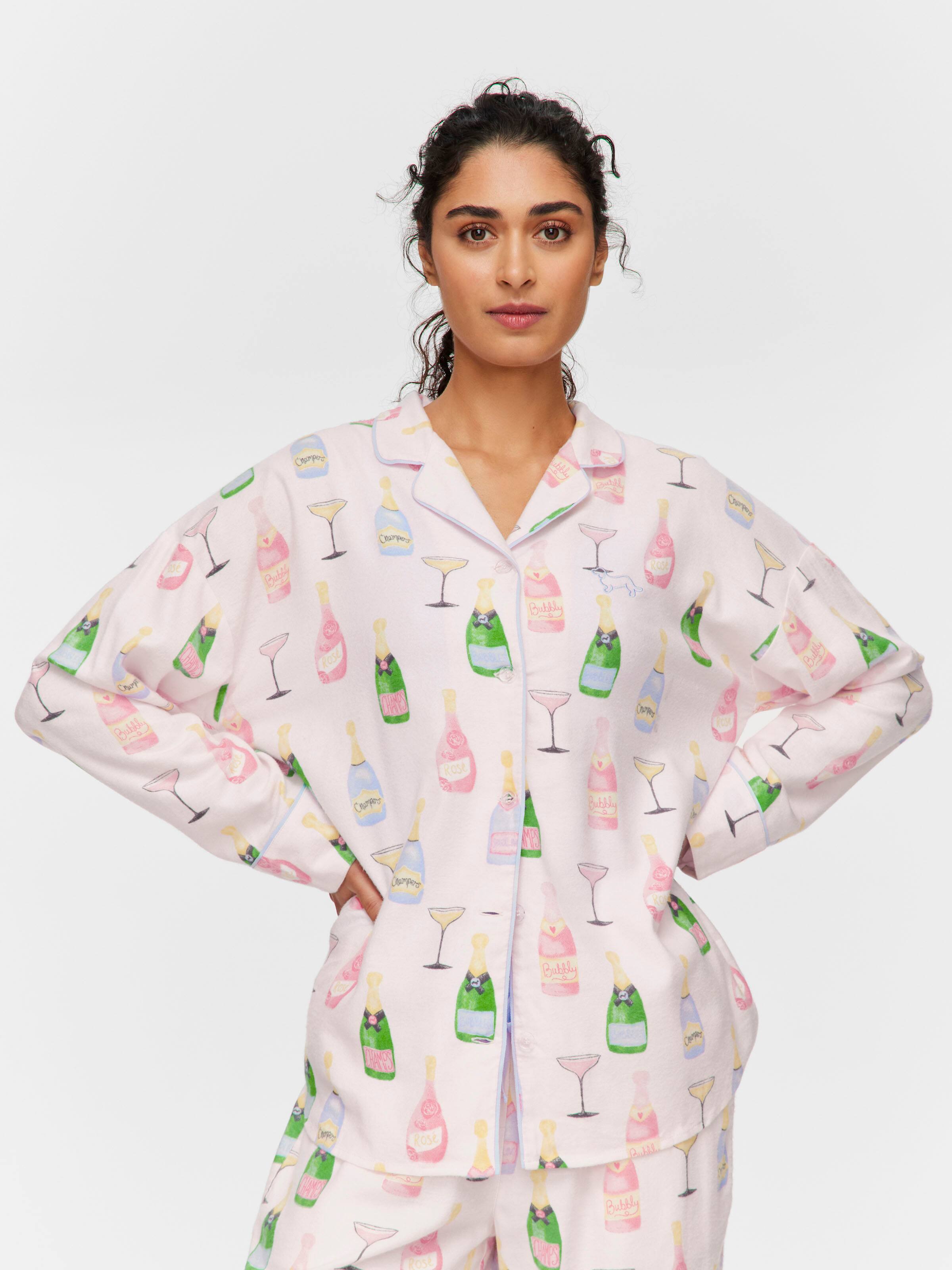 Champagne Bamboo Flannelette Pj Set