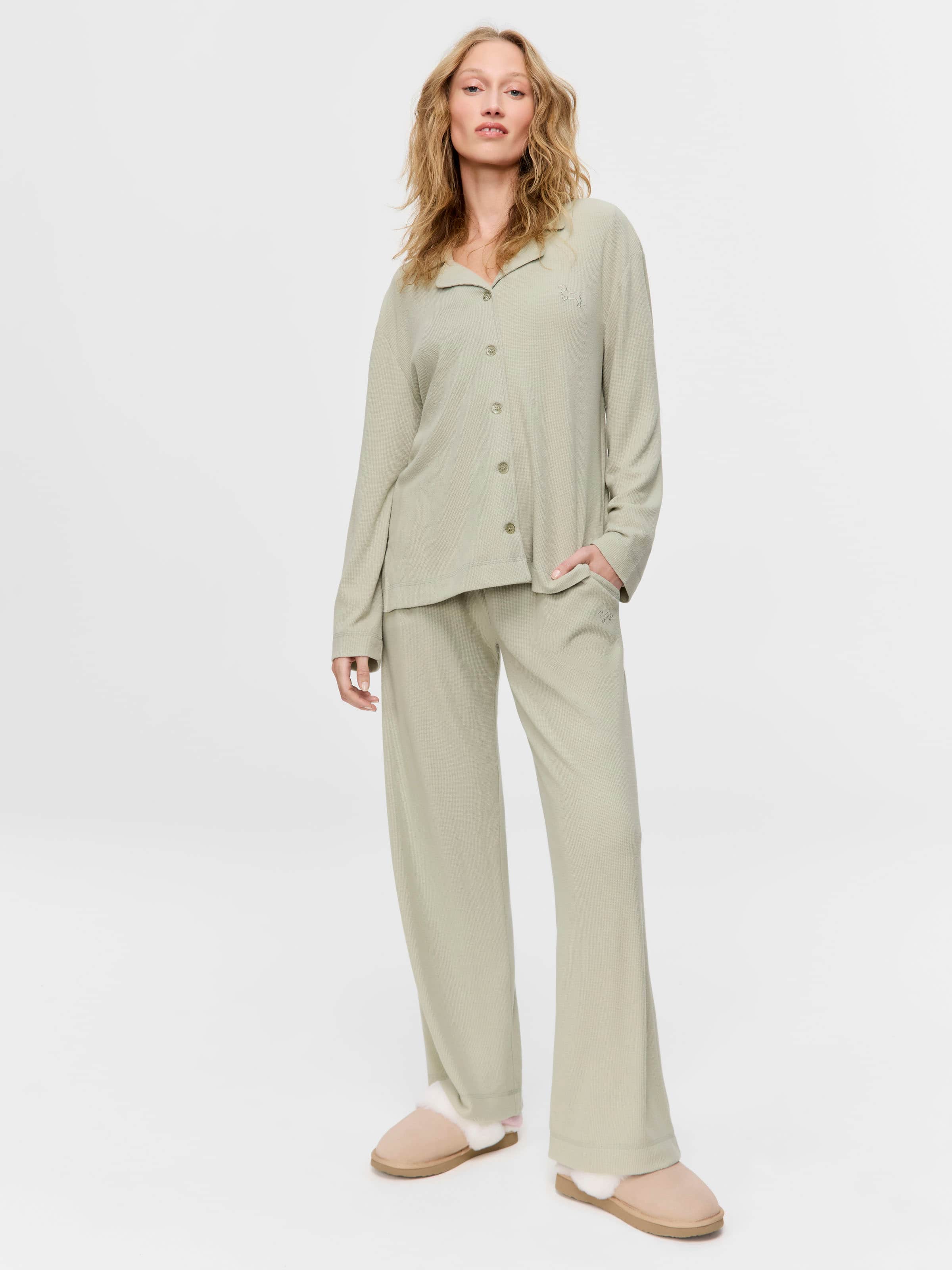 Soft Waffle Long Pj Set
