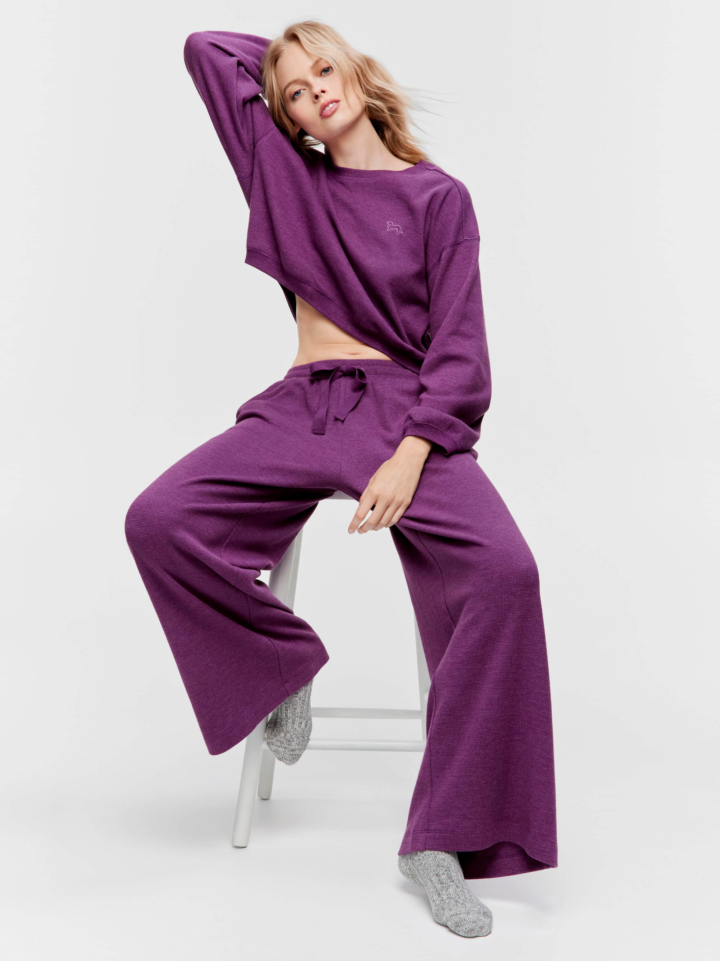 Waffle Wide Leg Pj Bottom