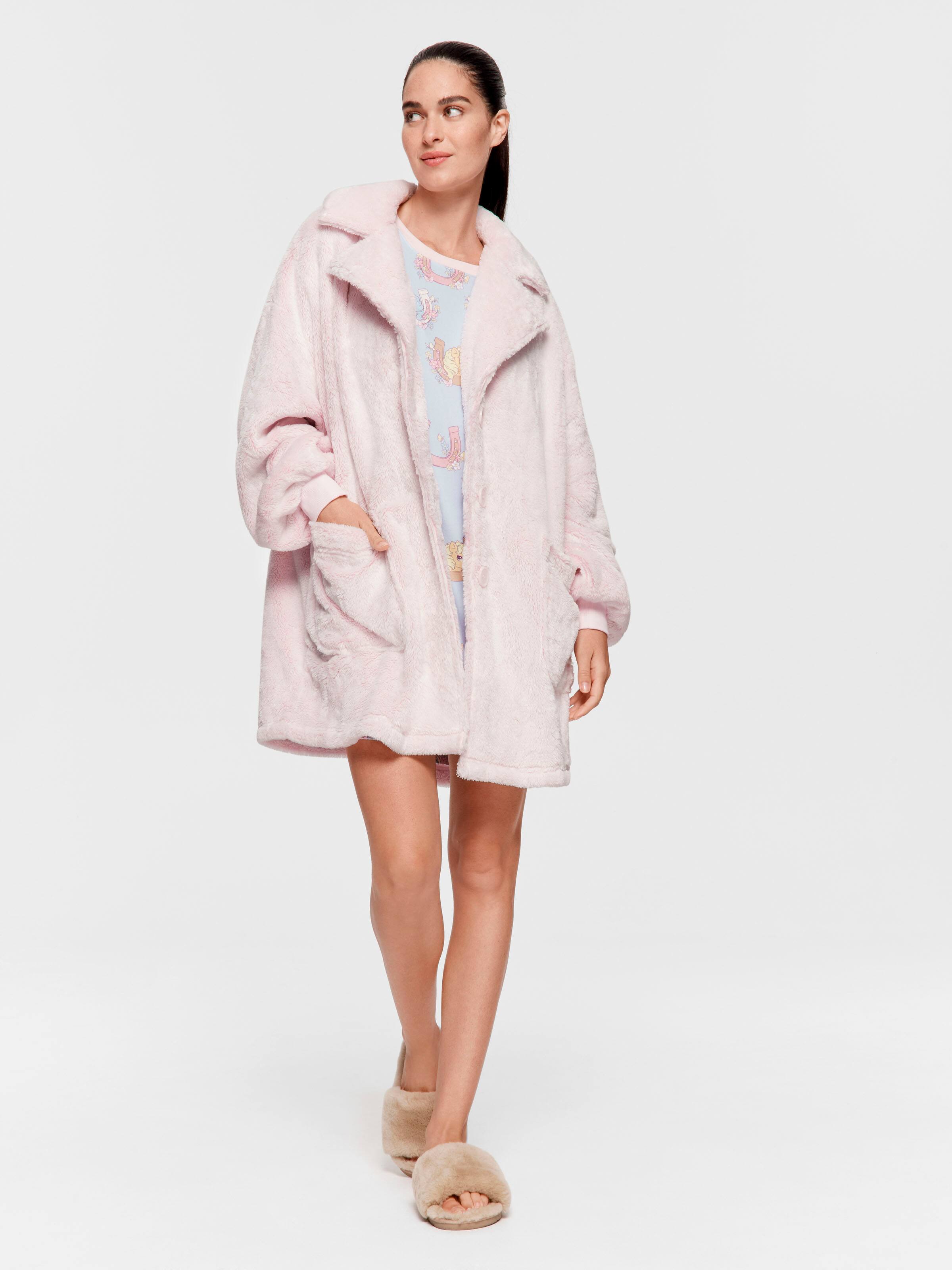 Oversized Fluffy Pink Dressing Gown