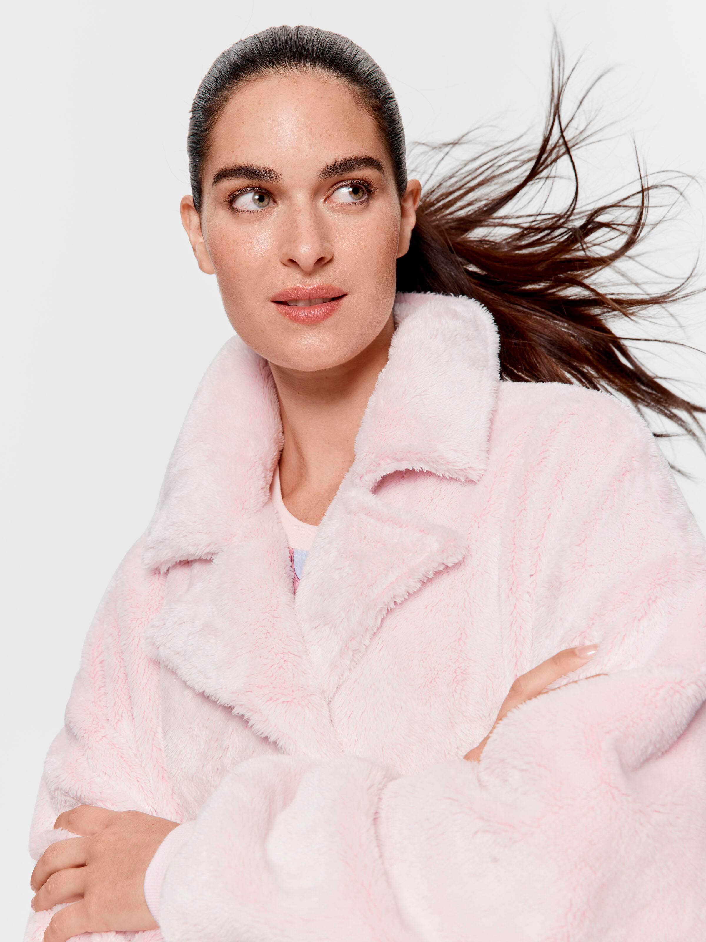 Oversized Fluffy Pink Dressing Gown