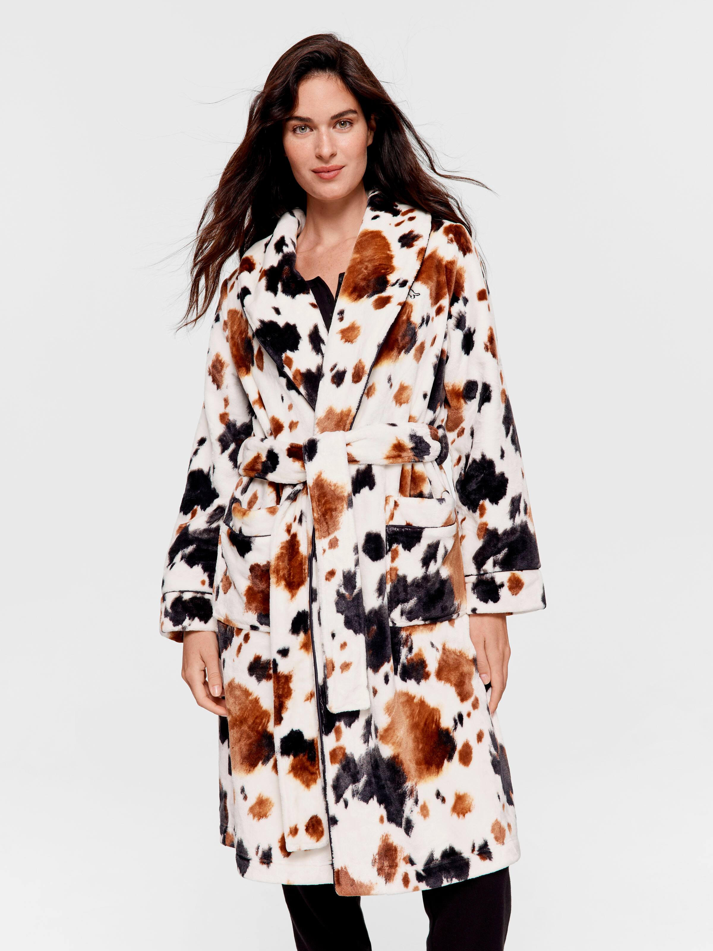 Cow Print Dressing Gown