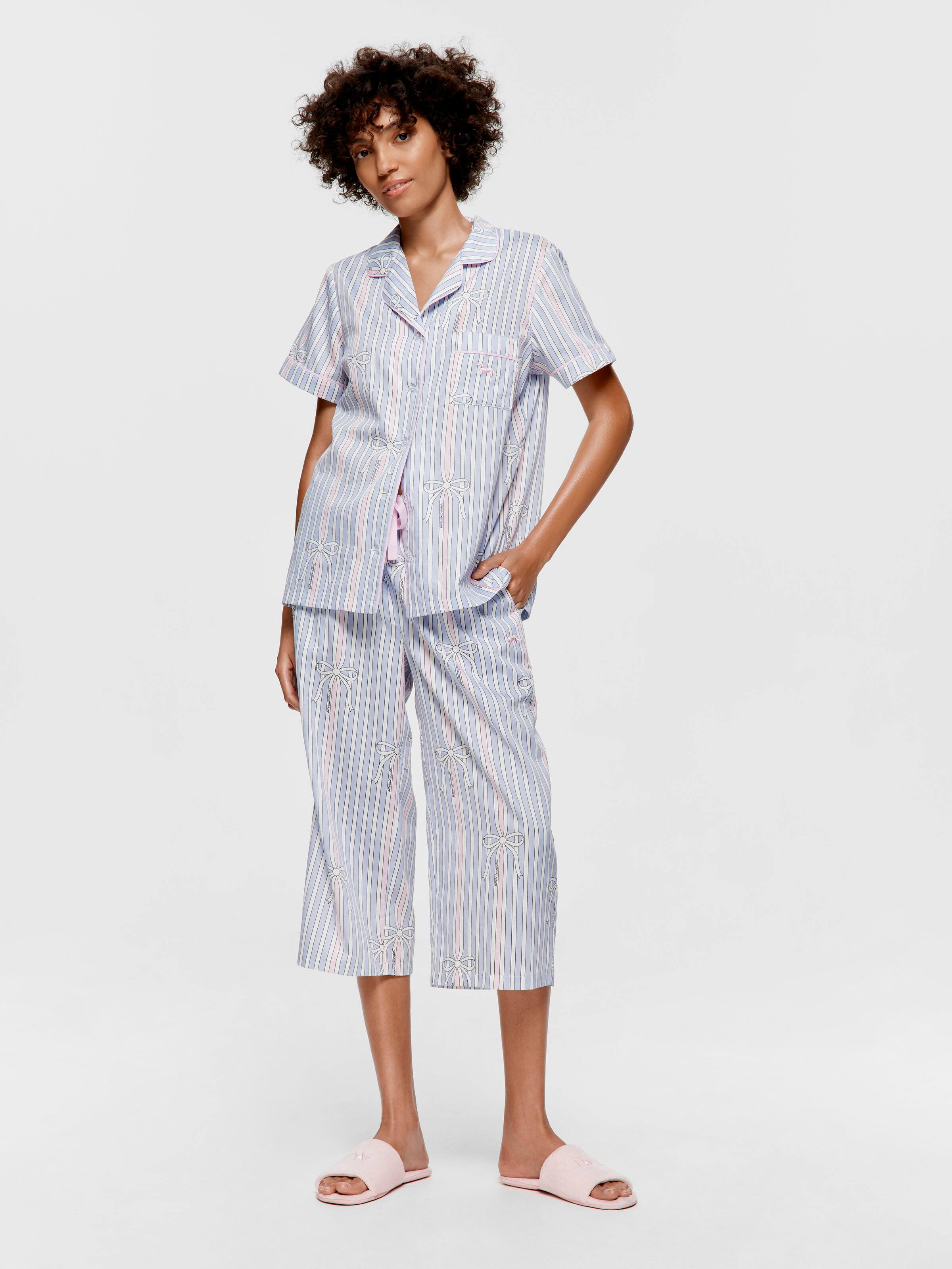 Bow Stripe 3/4 Pj Bottom