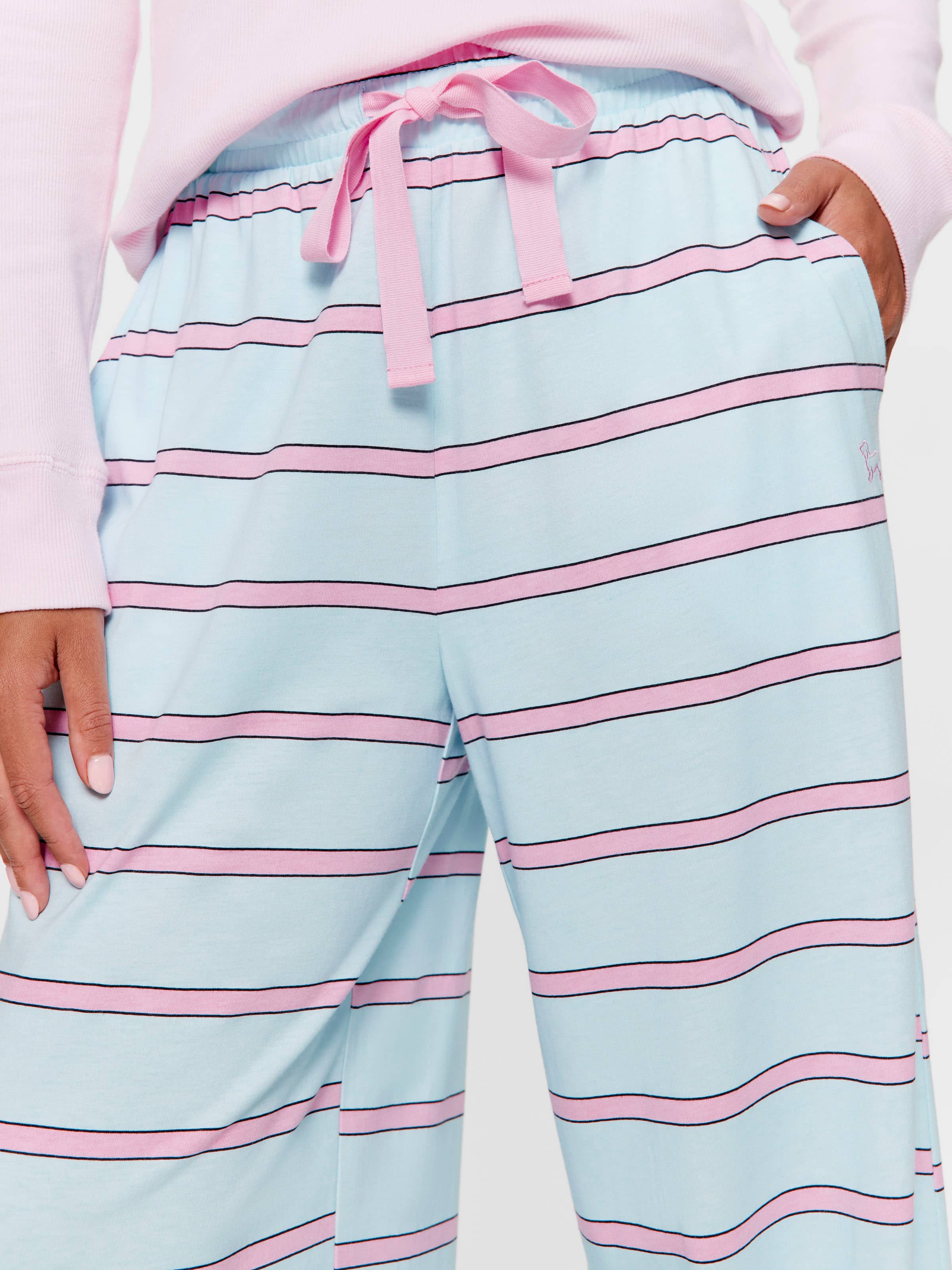 Mint Stripe Wide Leg Pj Bottom