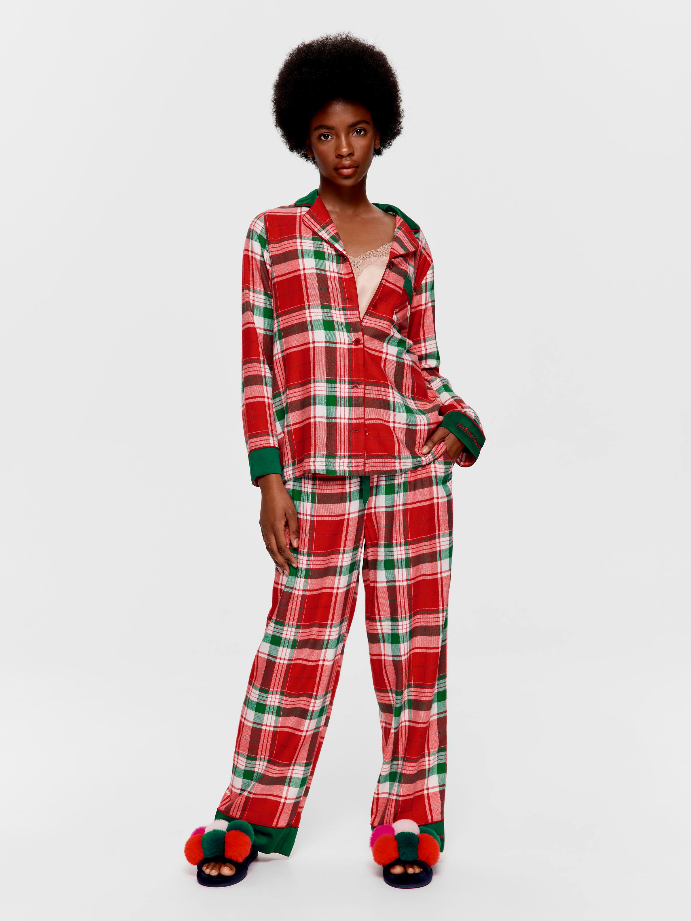 Tartan Bamboo Flannelette Pj Set