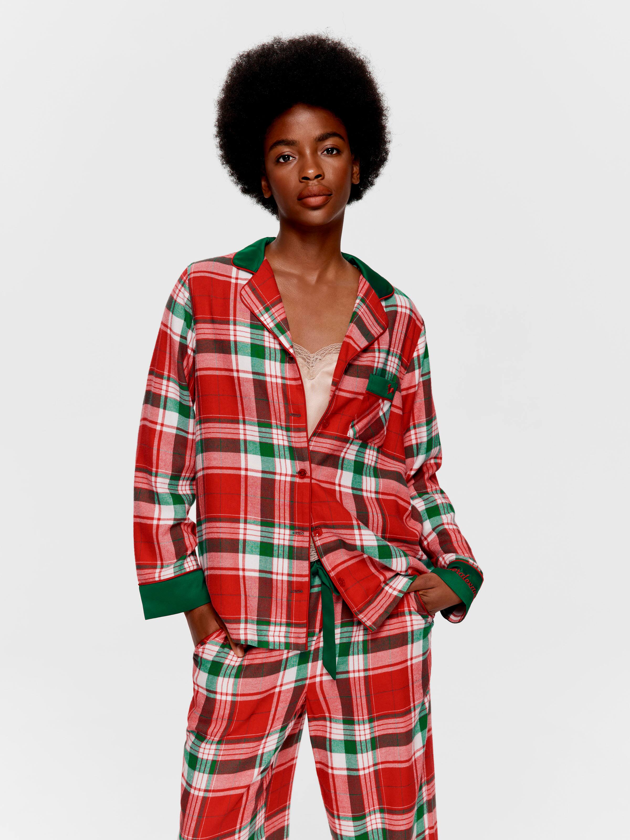 Tartan Bamboo Flannelette Pj Set