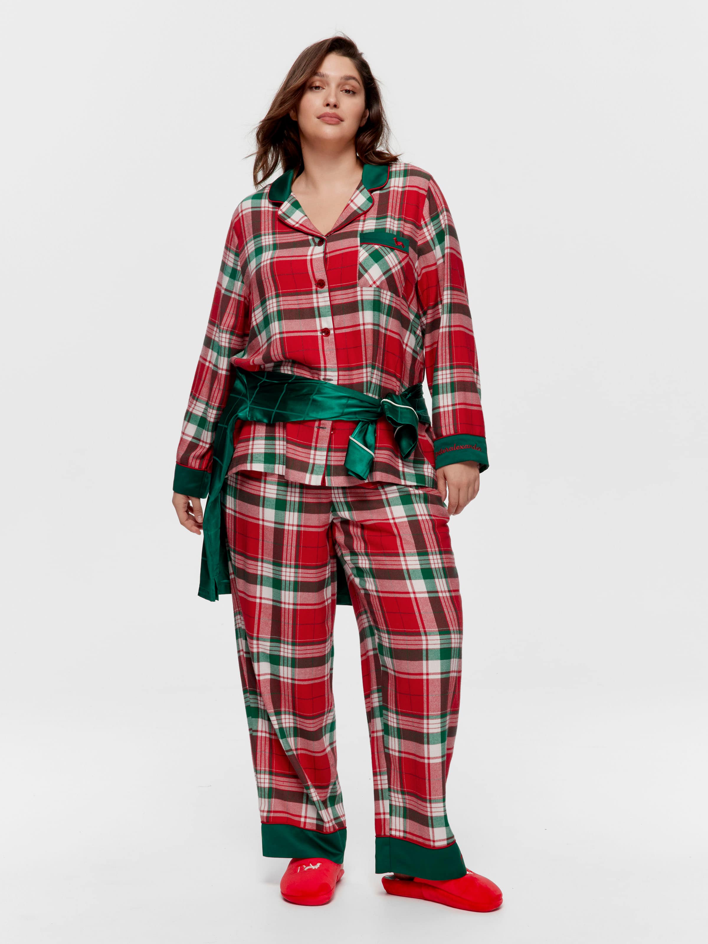 P.A. Plus Tartan Bamboo Flannelette Pj Set