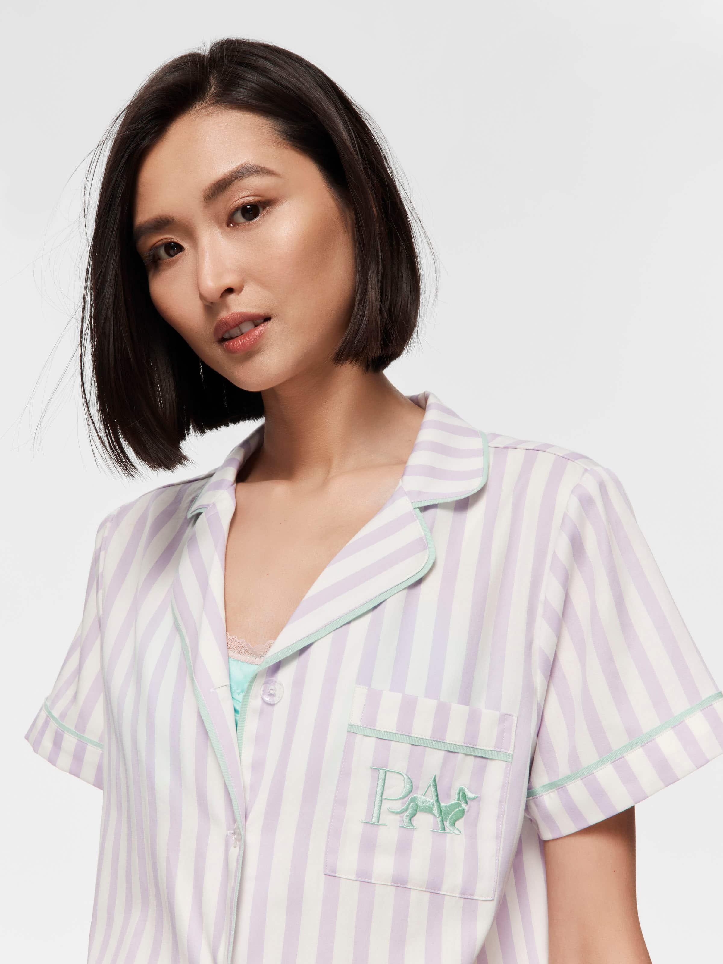 Lilac Candy Stripe Shirt