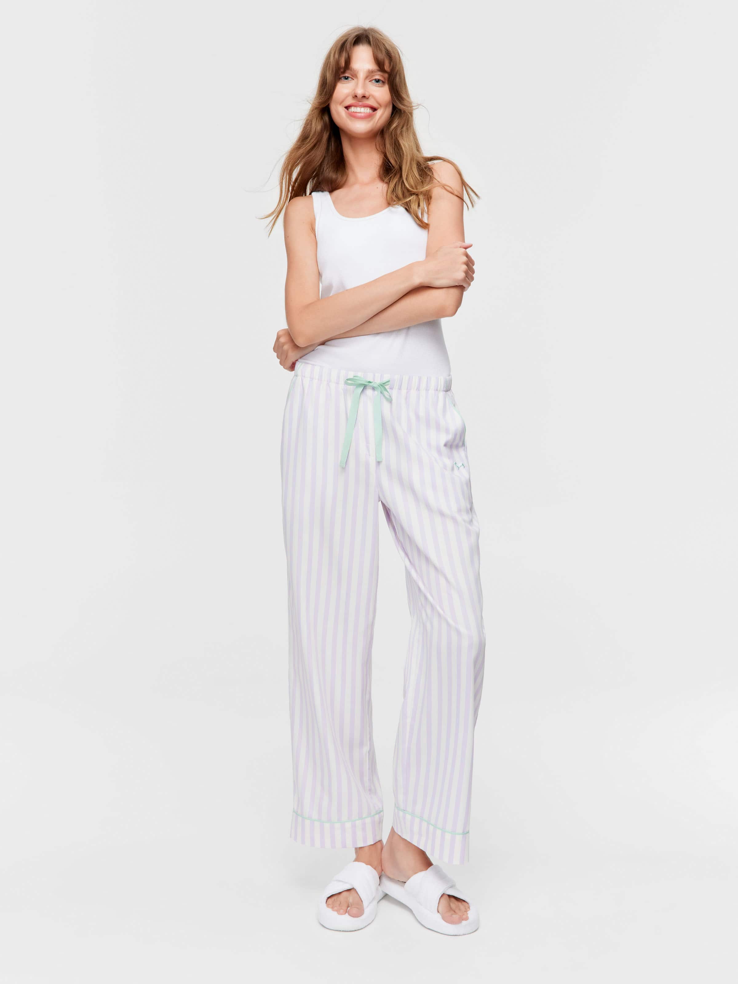 Lilac Candy Stripe Pj Bottom