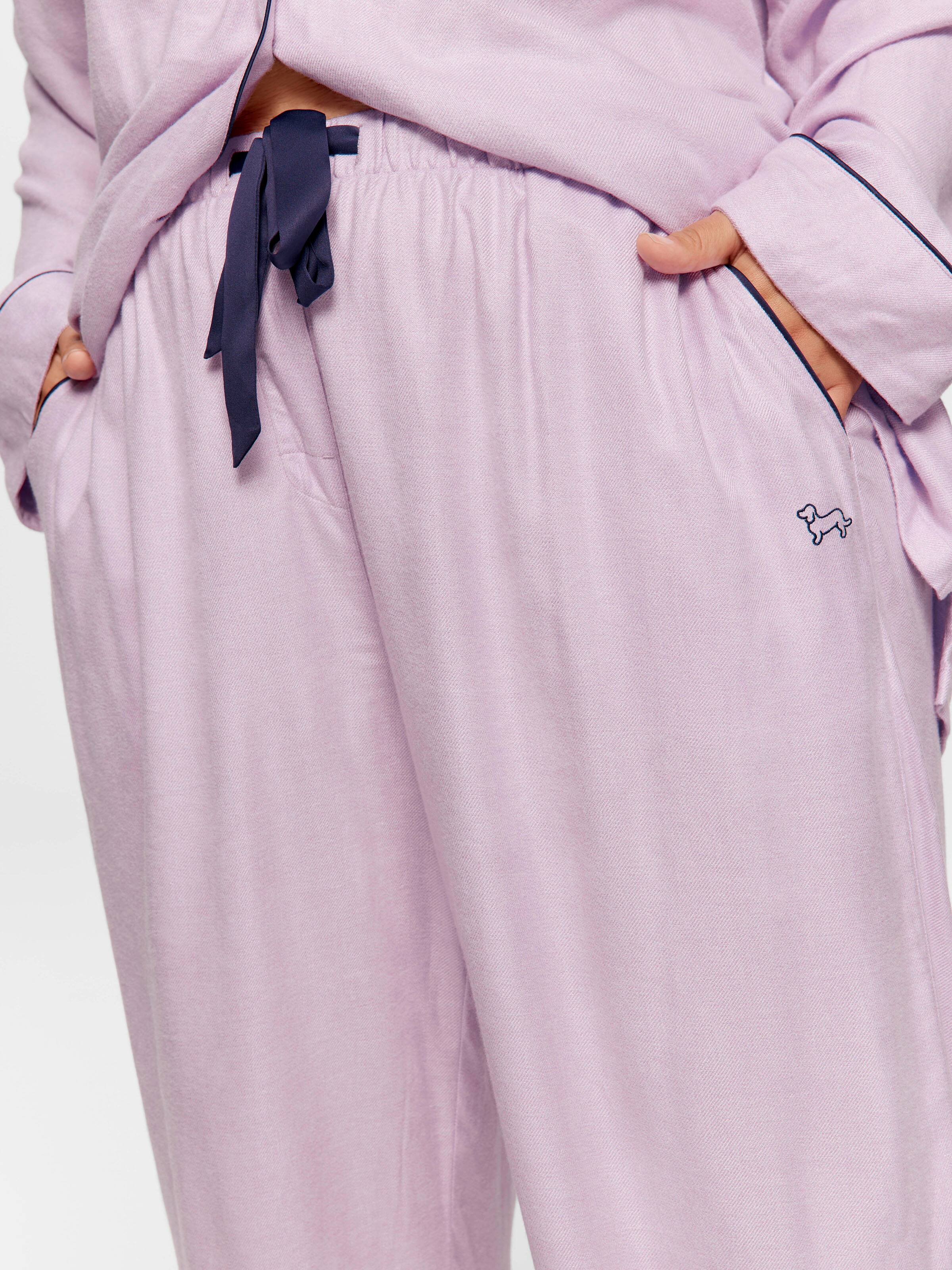 P.A. Plus Lilac Marle Flannelette Pj Bottom