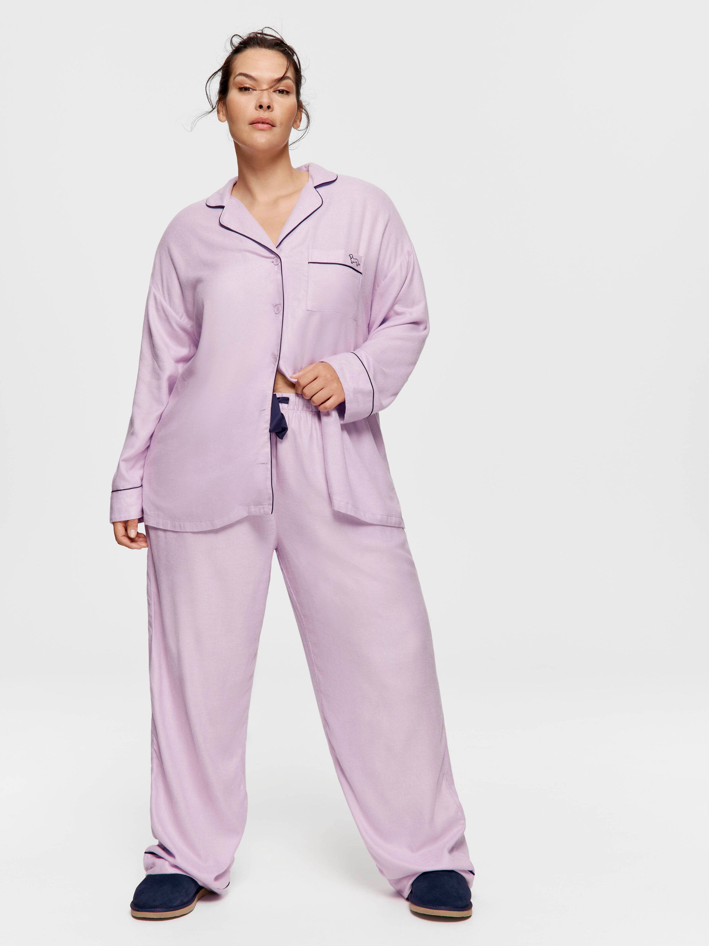 P.A. Plus Lilac Marle Flannelette Pj Bottom