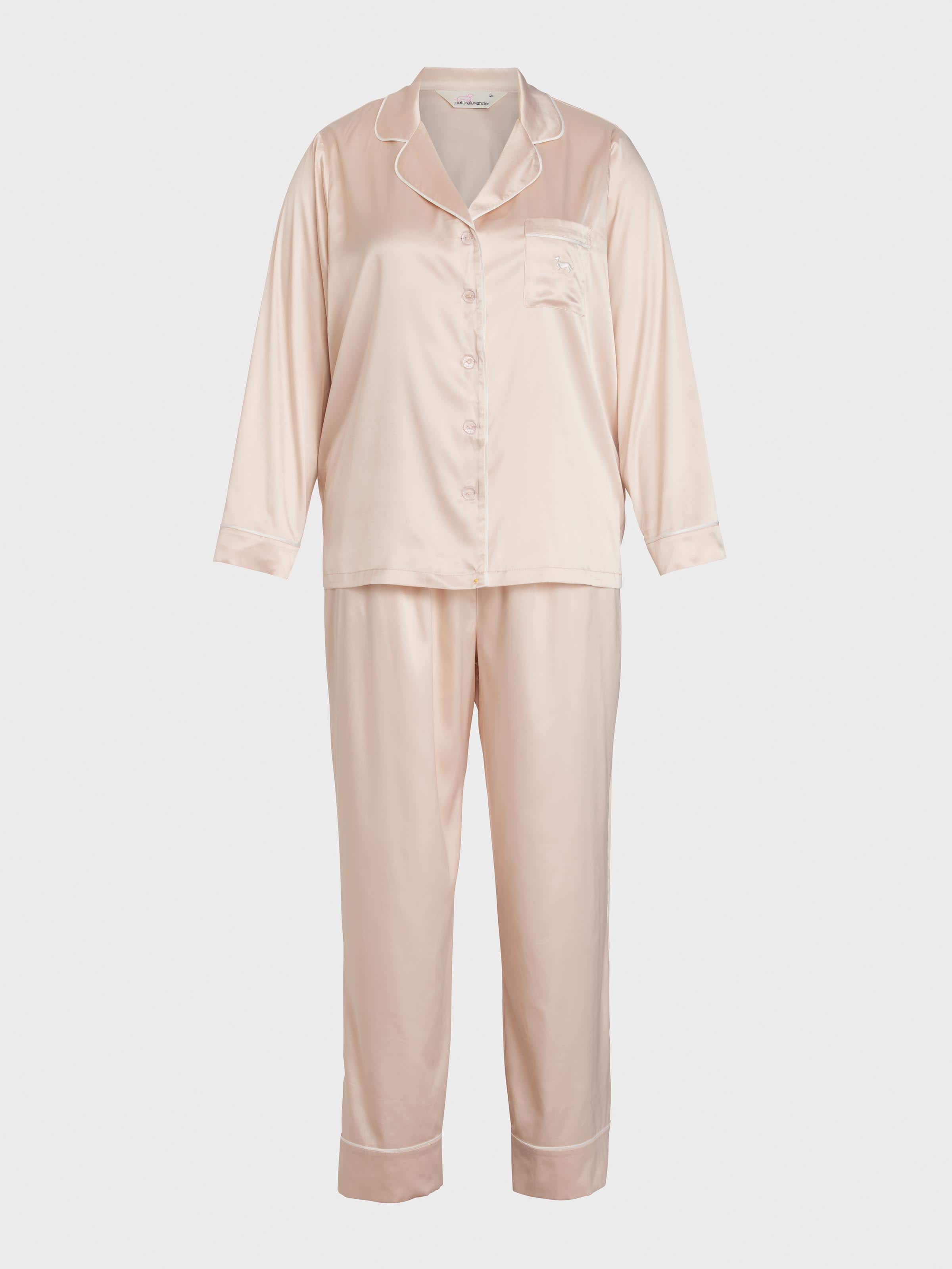 Image for P.A. Plus Long Nude Chic Satin Pj Set from Peter Alexander