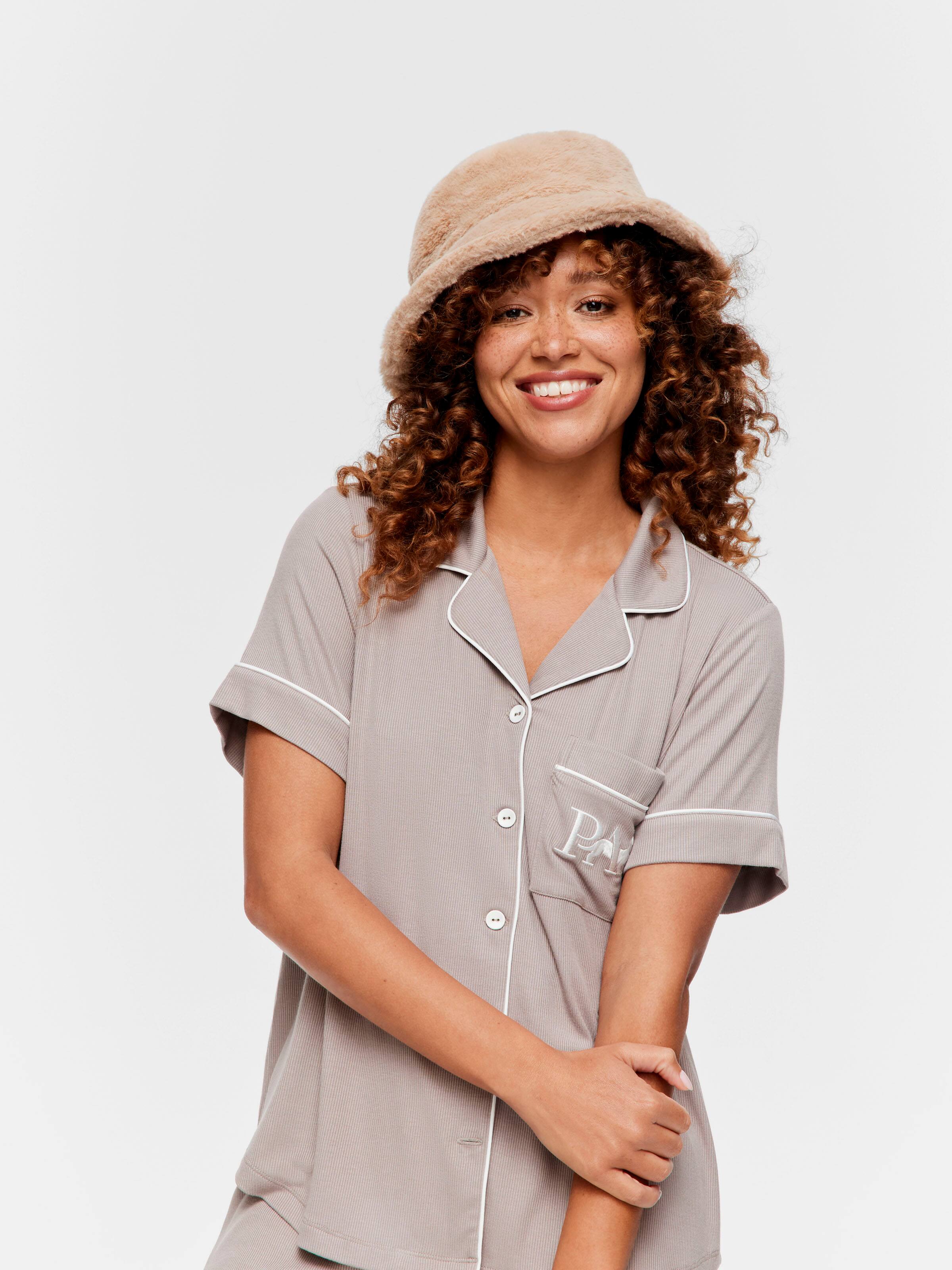 Stone Bamboo Rib Short Sleeve Shirt