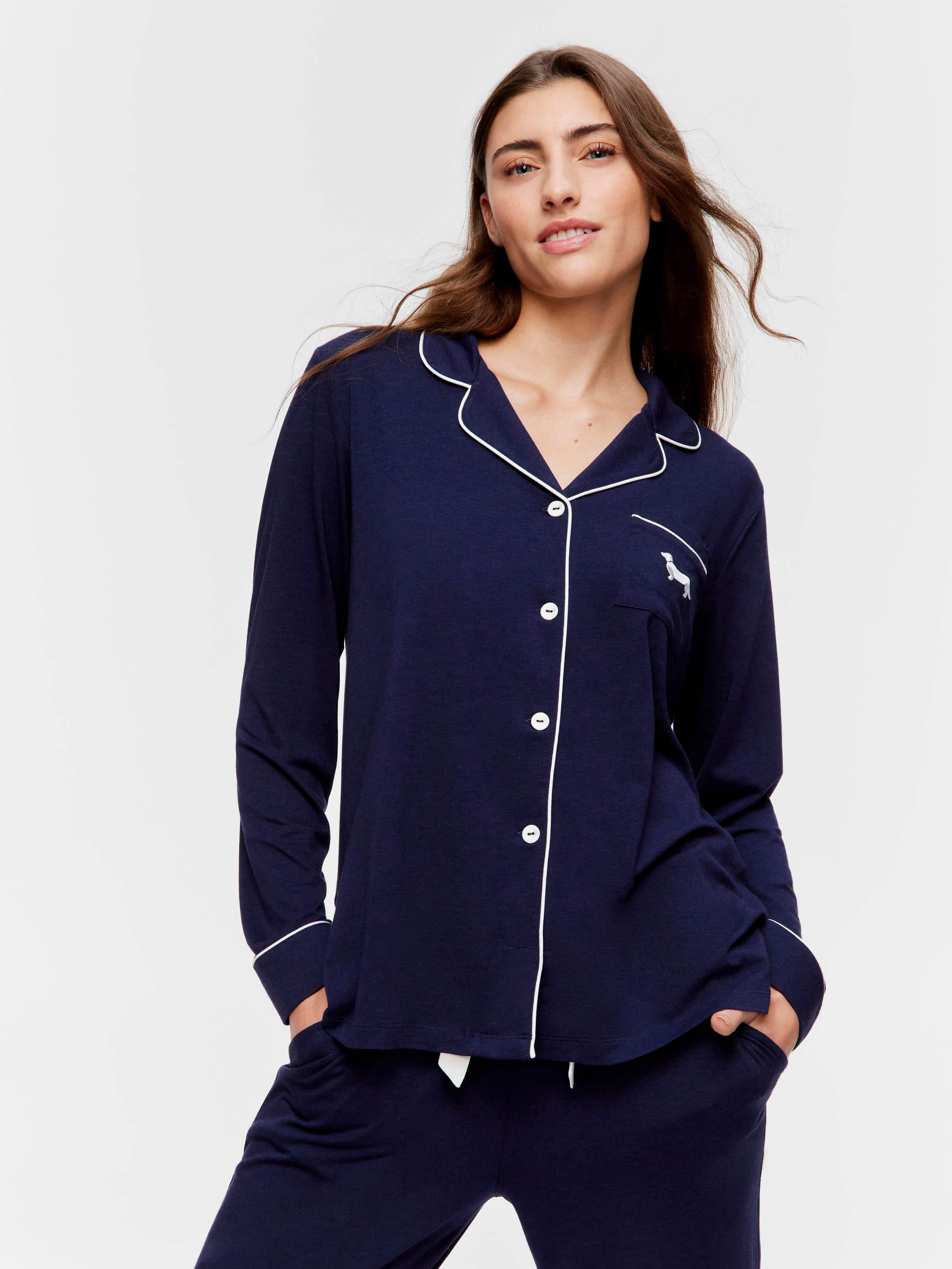 Navy Bamboo Pj Set