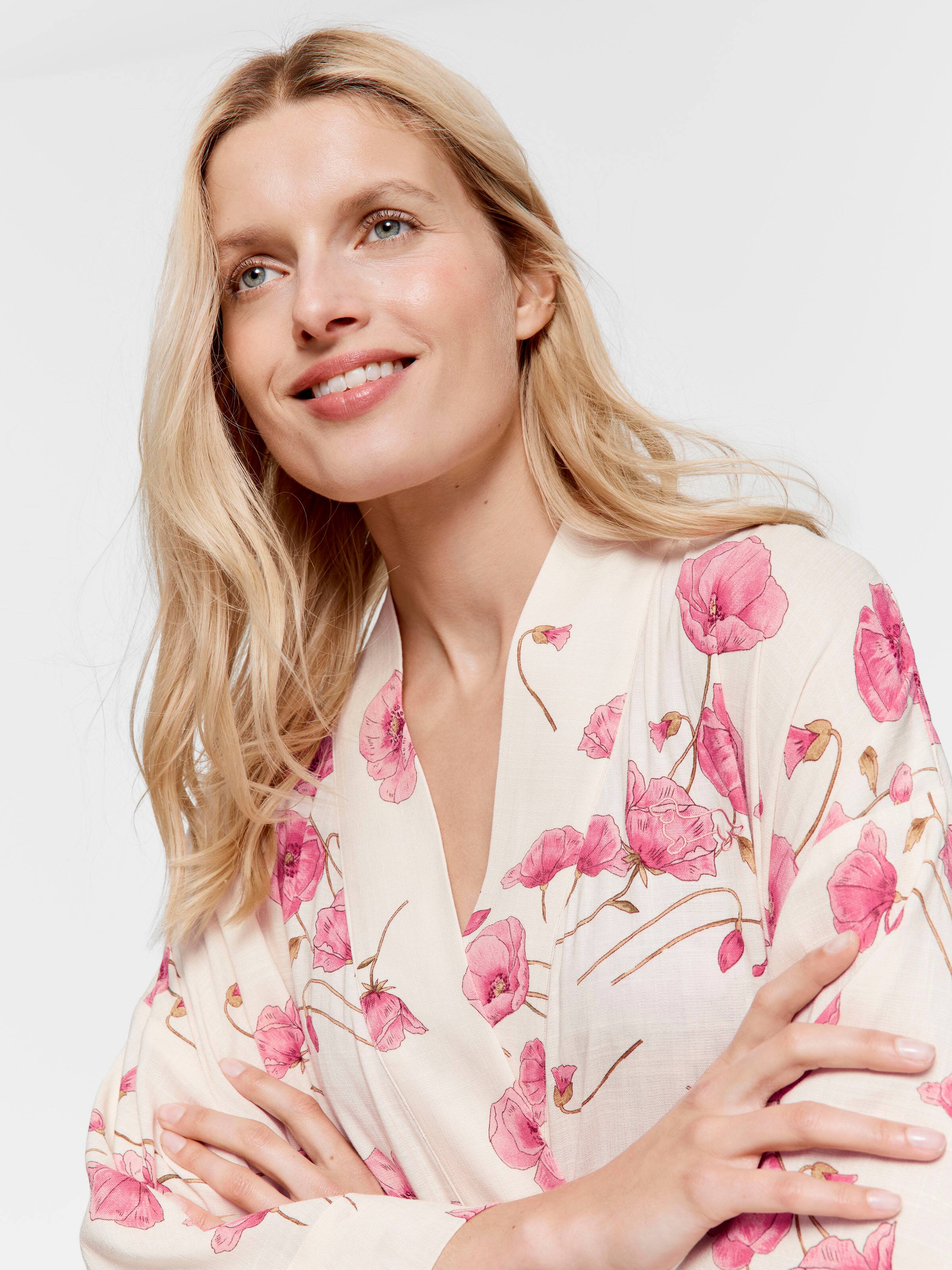 Poppy Print Dressing Gown