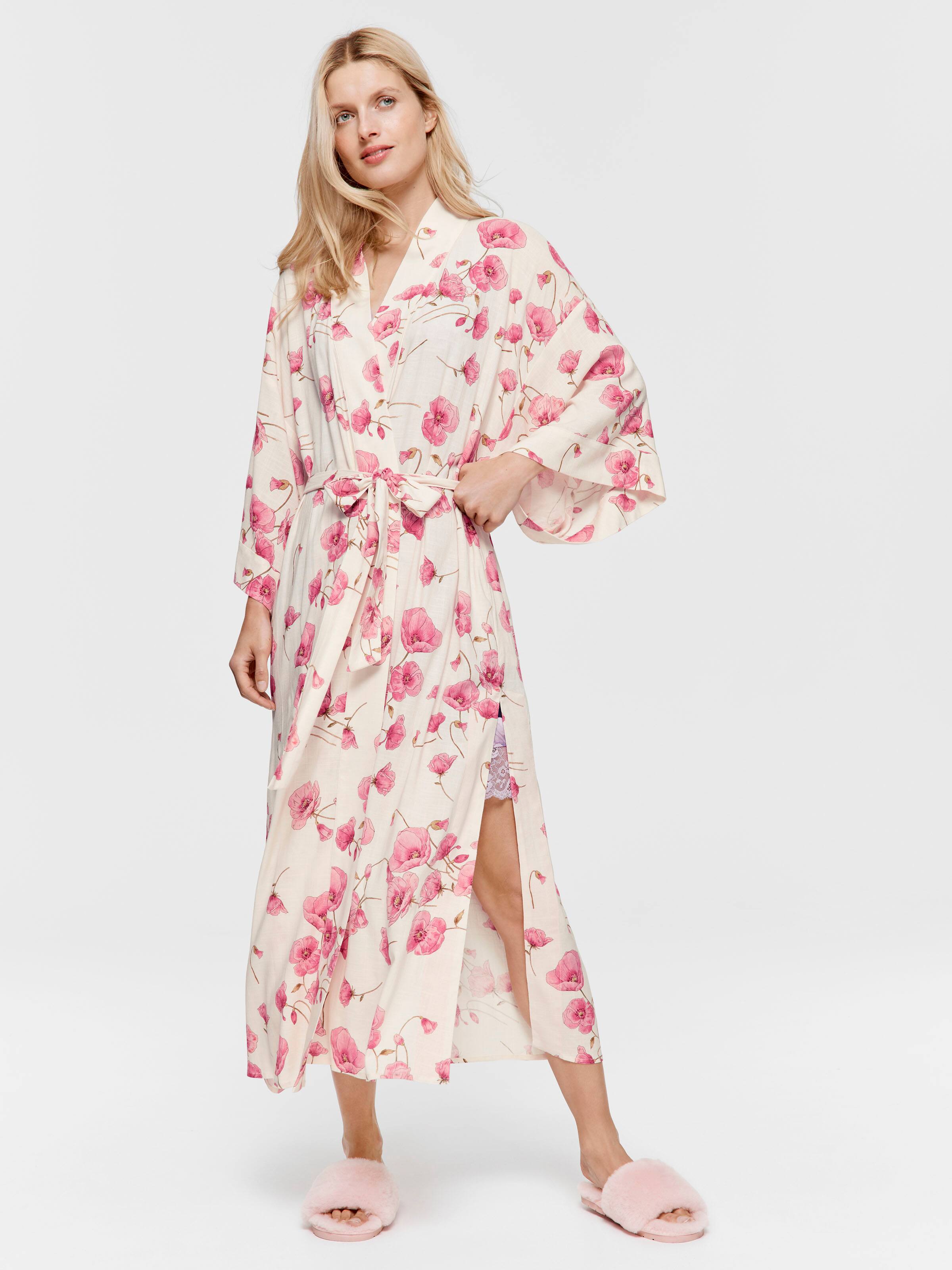 Poppy Print Dressing Gown