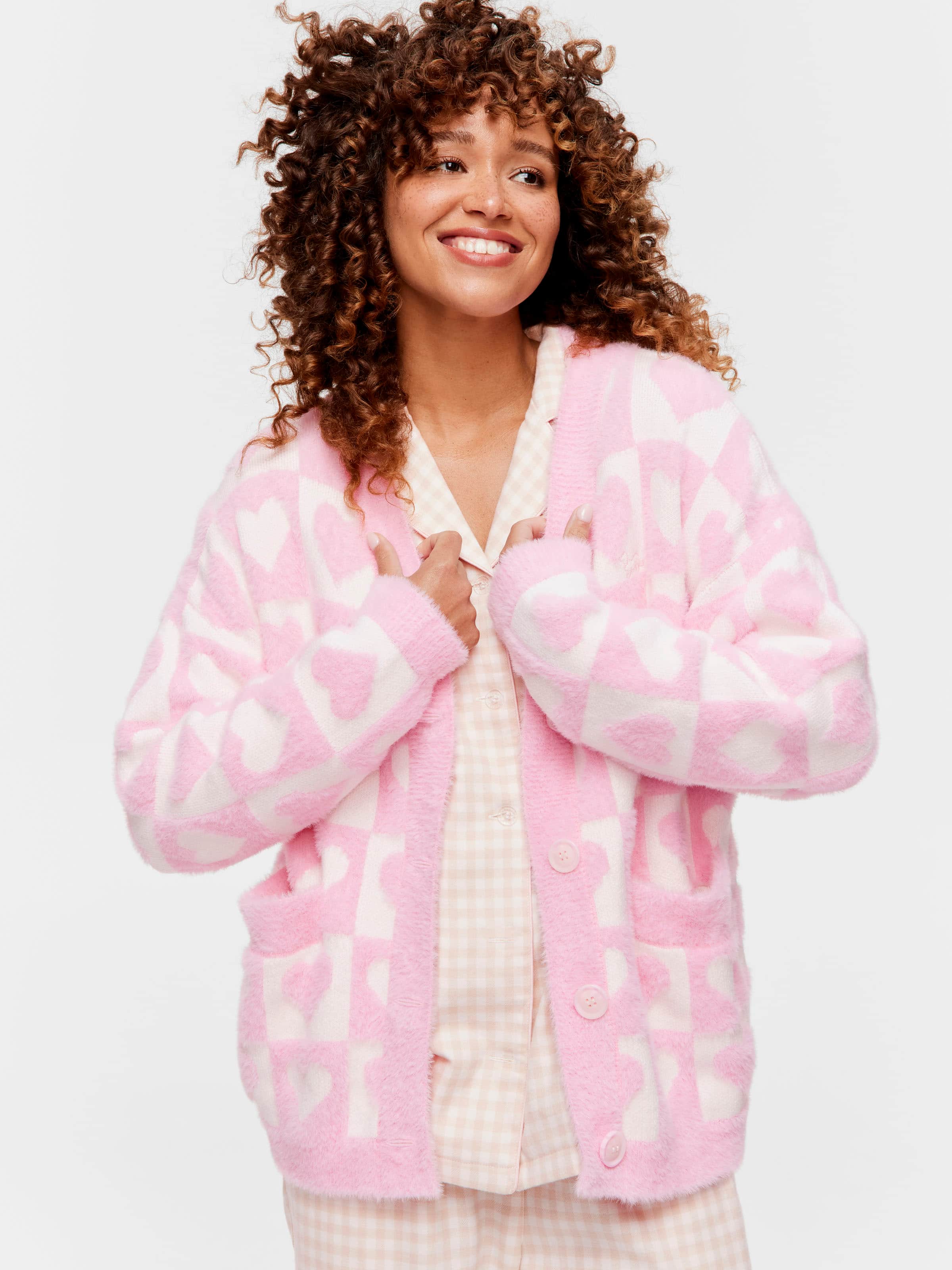 Image for Knit Jacquard Heart Cardi from Peter Alexander